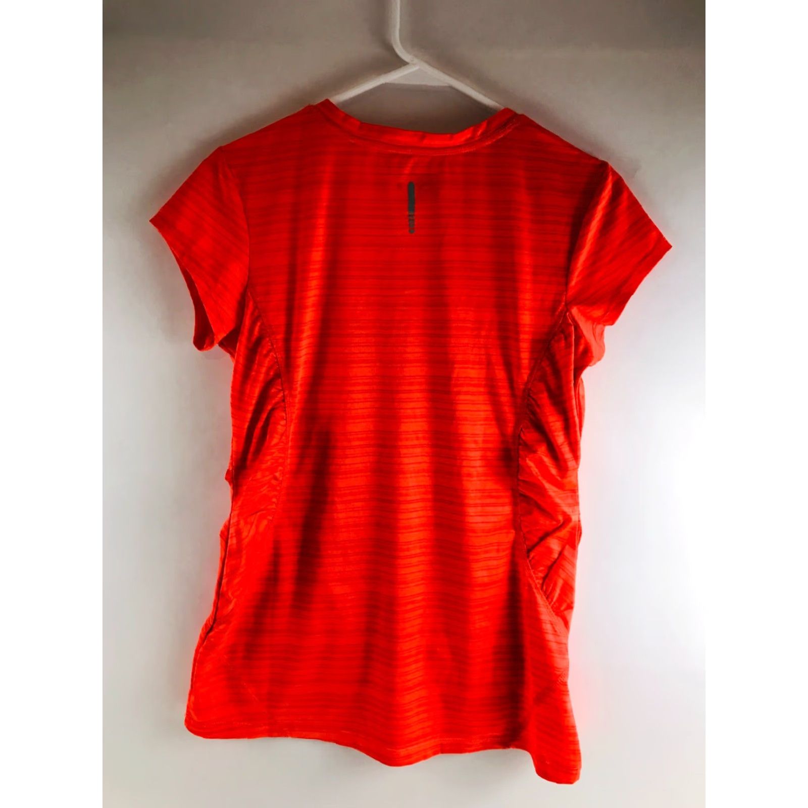 Vintage RBX Performance Shirt Women's Medium Orange Striped V-Neck Activewear Shirt Size M / US 6-8 / IT 42-44 - 2 Thumbnail
