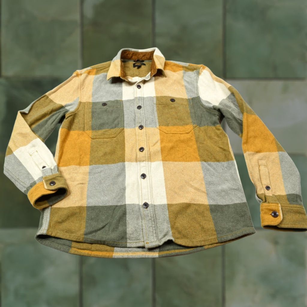 Vintage LL Bean Signature Northwoods Twill Shirt Mens Medium Orange Gray Plaid Button-Up Size US M / EU 48-50 / 2 - 1 Thumbnail