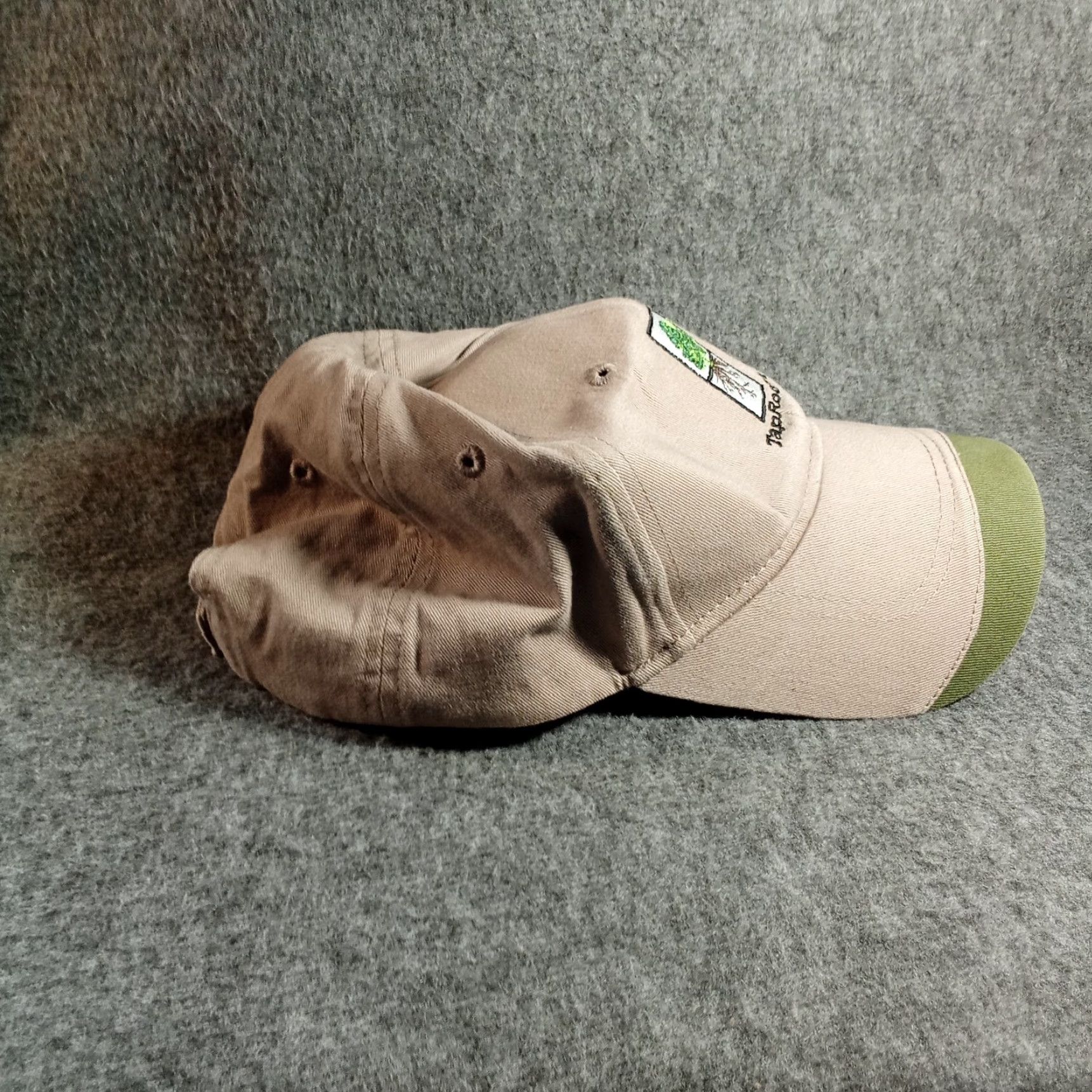 Roots Tap Root Hat Cap Adjustable Men Tan Green Embordered Logo Outdoor Cap America Baseball Hat One Size Brown Autumn Winter Spring Summer Mens Size ONE SIZE - 5 Thumbnail