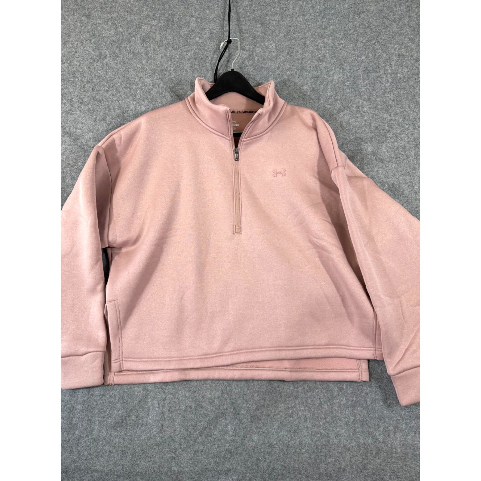 Under Armour Under Armour Fleece Sweater Womens XL Pink Half-Zip Mock Neck Pullover Long Sleeve NWOT Size XL / US 12-14 / IT 48-50 - 3 Thumbnail