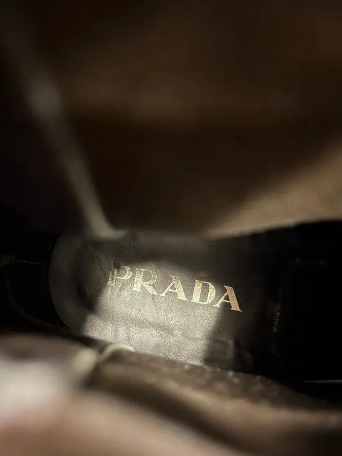 Prada 2000s Prada Brown Eroded Leather Boots Size US 13 / EU 46 - 9 Thumbnail