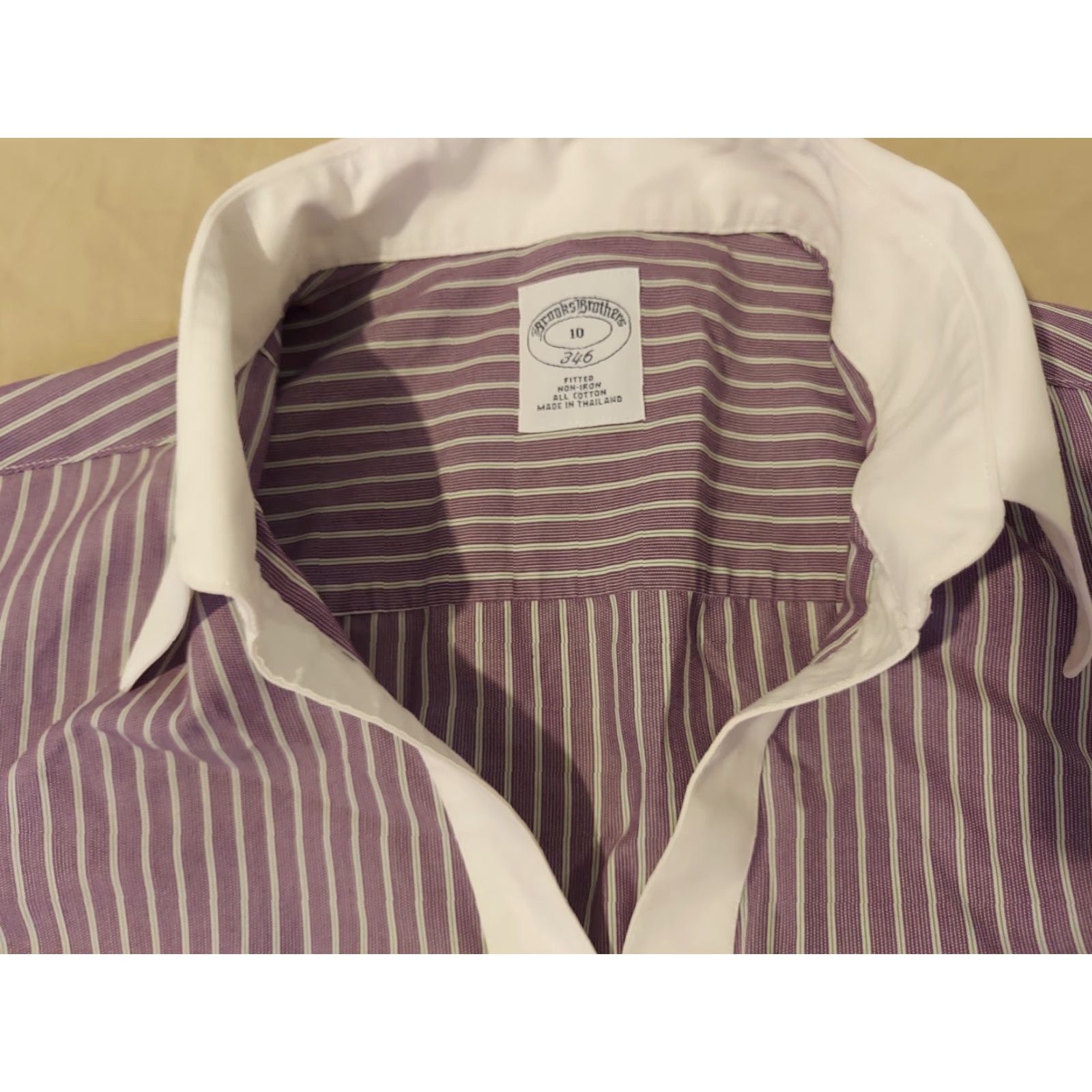 Brooks Brothers Womens Brooks Brothers Dress Shirt Blouse 10 Purple Cotton Shirt Womens Size 10 Purple Blouse Brooks Brothers Size L / US 10 / IT 46 - 5 Thumbnail