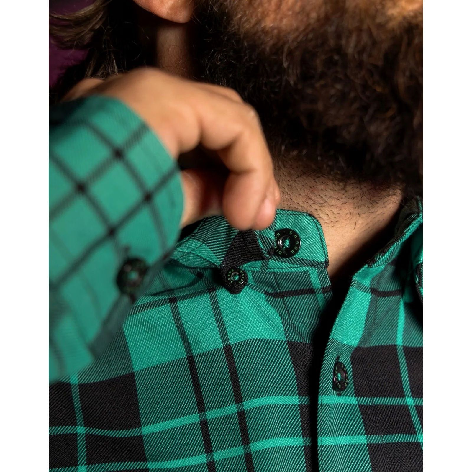 Vintage Dixxon Flannel The Bogus Flannel Shirt Men 2XL Green Black Plaid Button-Up Long Sleeve Modern Metal Theme Regular Collar Down Size US XXL / EU 58 / 5 - 4 Thumbnail