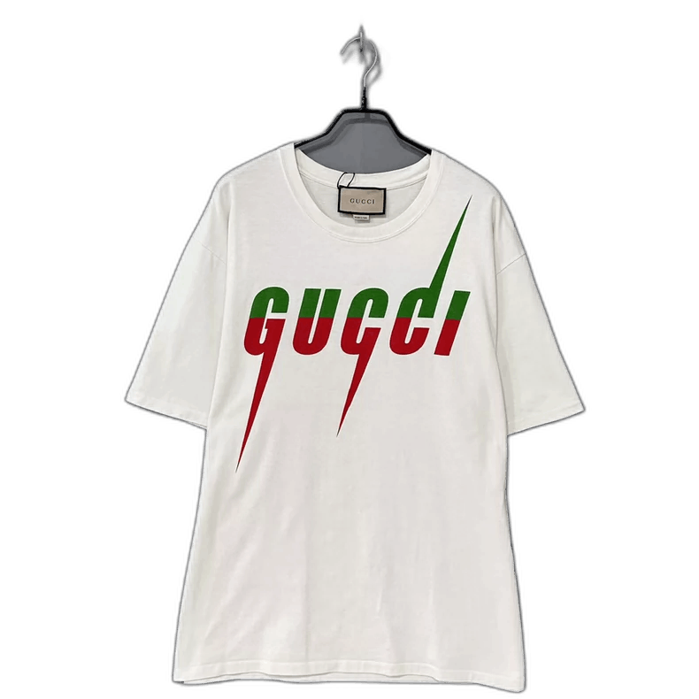 Gucci Gucci Beige Lightning Logo Short Sleeve T-shirt Size XXL / US 16-18 / IT 52-54 - 1 Thumbnail