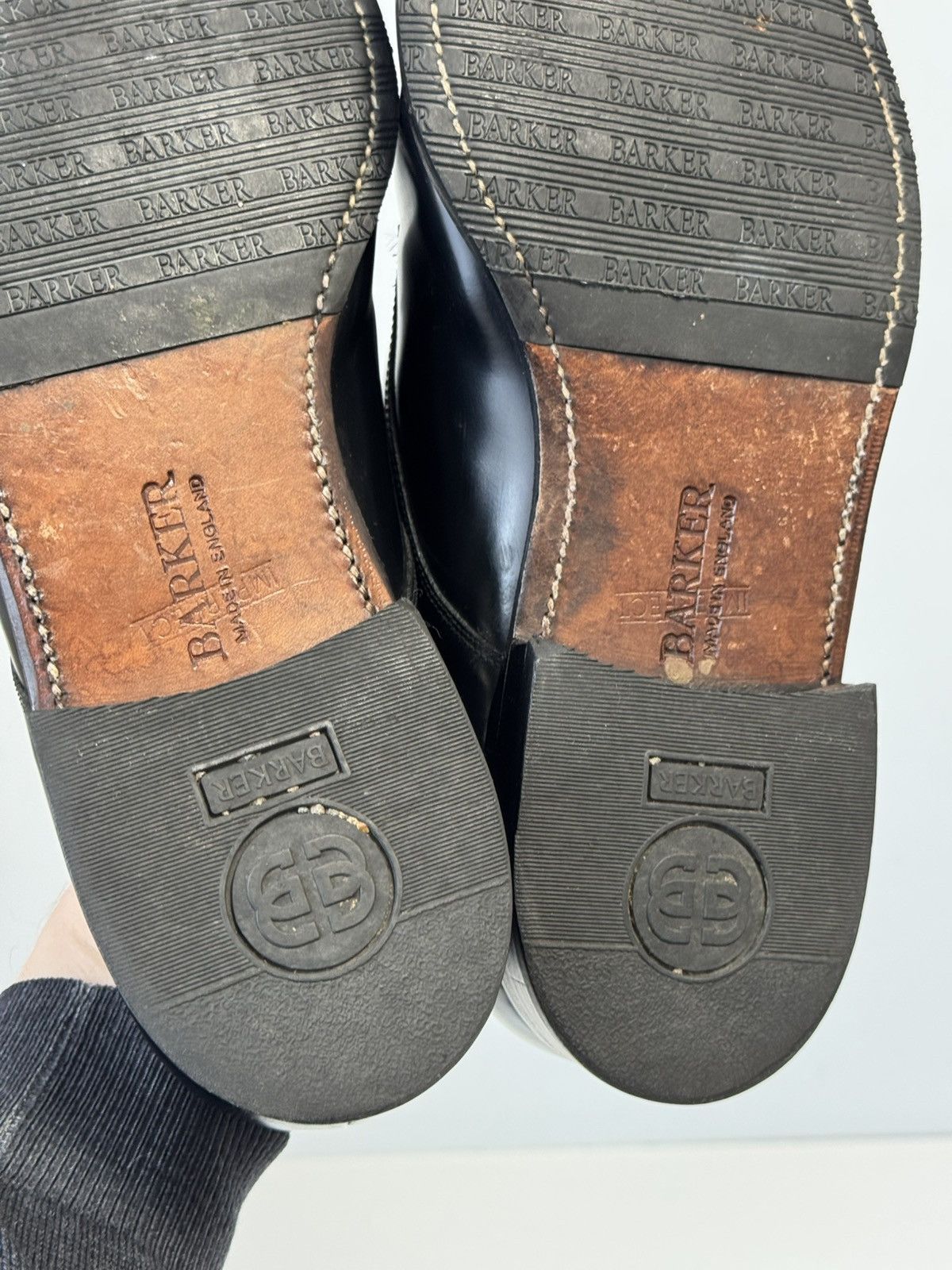 Barker Barker England Black Leather Derby Dress Shoes Size 11.5 Size US 11.5 / EU 44-45 - 15 Thumbnail