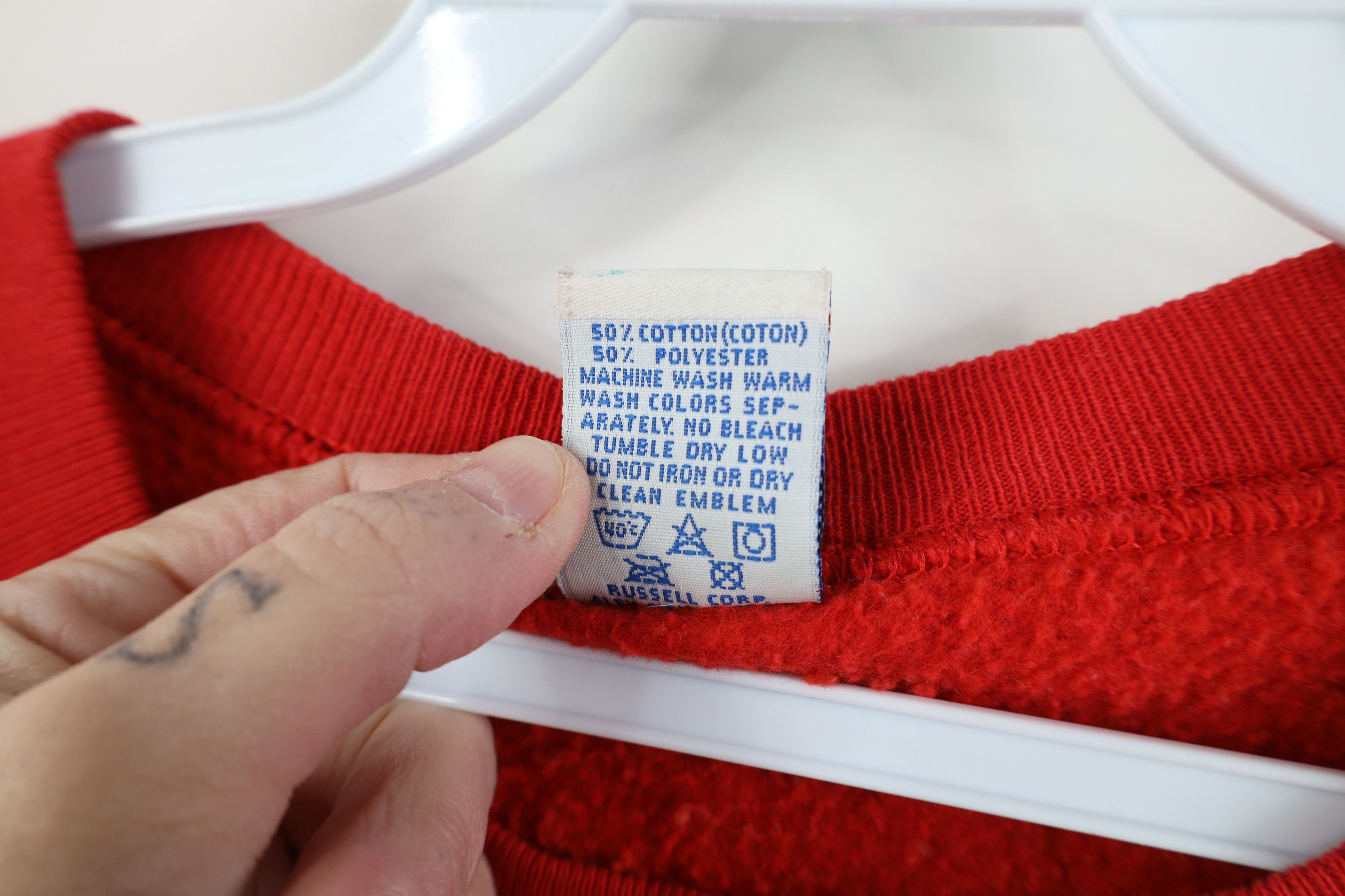 Russell Athletic Vintage 90s Russell Athletic Crewneck Sweatshirt Red USA Size US XL / EU 56 / 4 - 12 Thumbnail