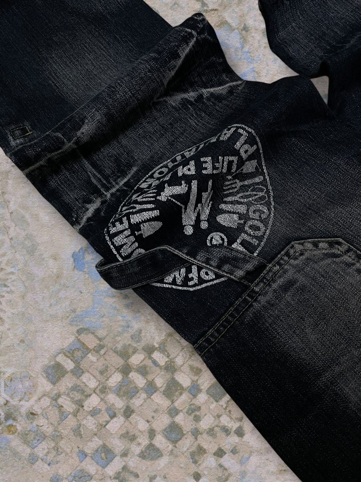 PPFM Vintage Authentic Og Designer Japan PPFM World War Denim Size US 31 - 16 Thumbnail