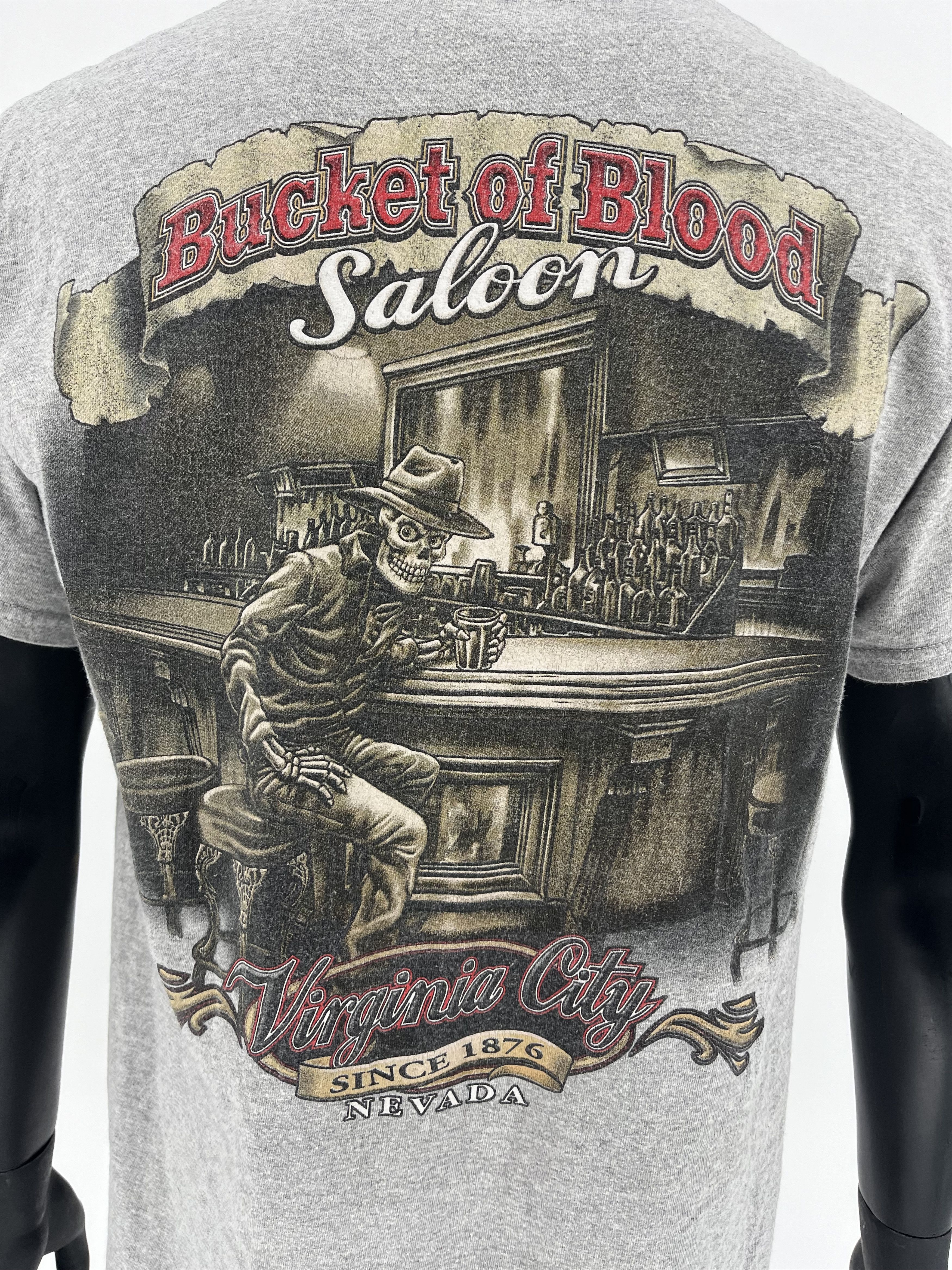 Vintage Vintage Motorcycle Faded Bucket Of Blood Saloon L Nevada Size US L / EU 52-54 / 3 - 10 Thumbnail
