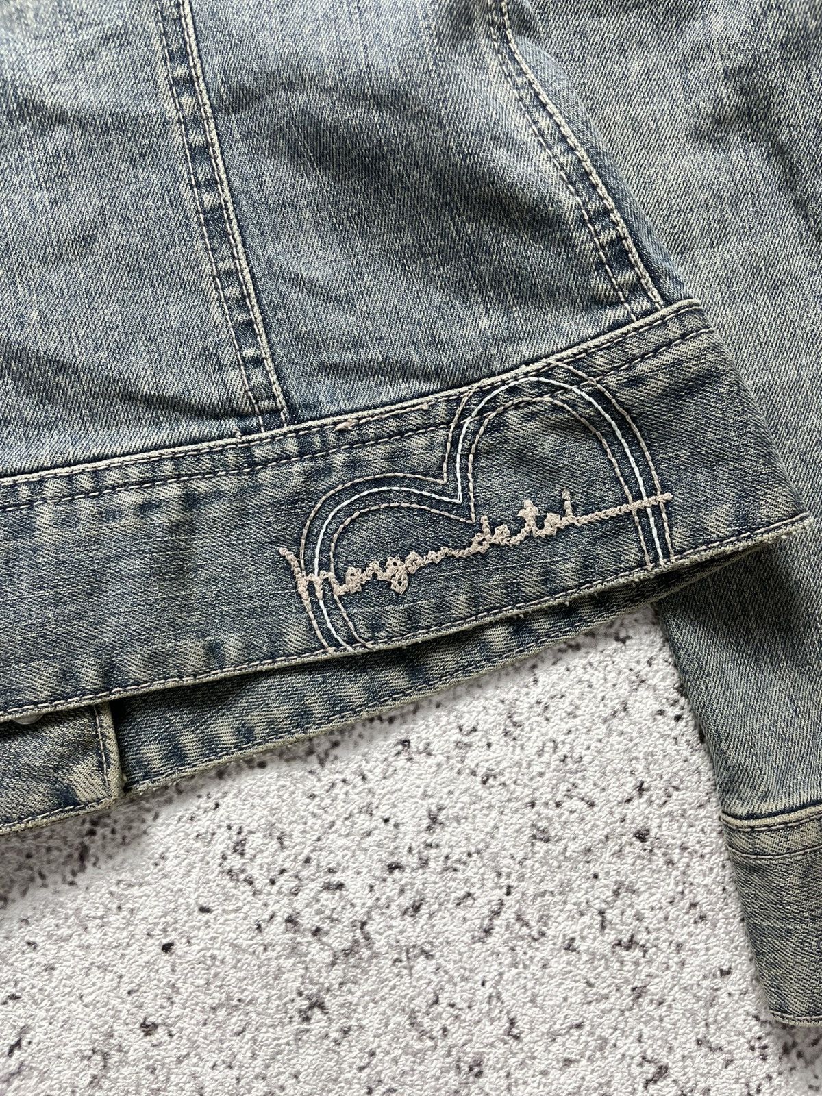 Morgan Homme 2000s Morgan Homme - Mud Wash Denim Jacket Jeans Fade Gothic Size XS / US 0-2 / IT 36-38 - 4 Thumbnail
