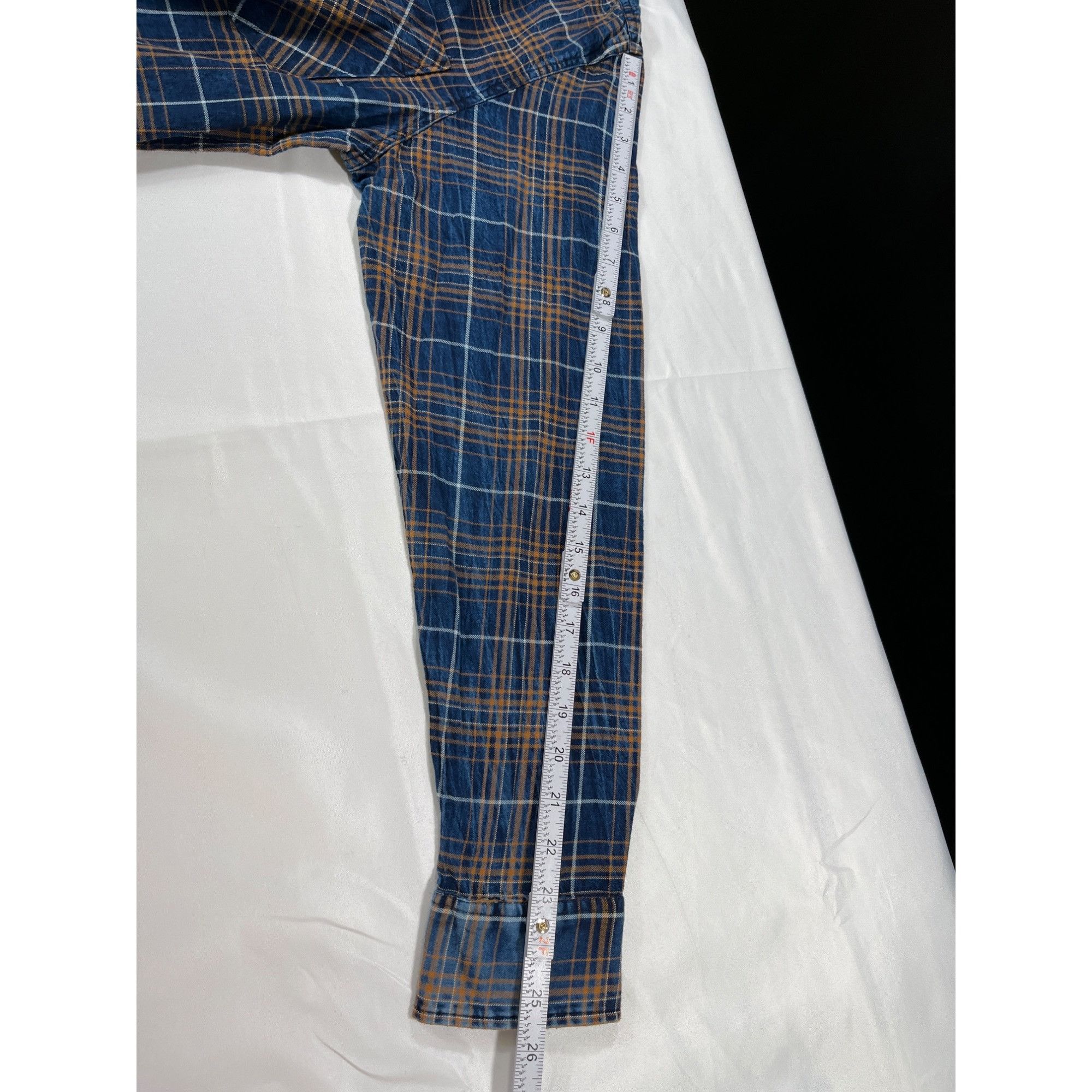Designer Nickle And Iron SKU 7621 Mens Blue and Orange Long Sleeve Pl Size US L / EU 52-54 / 3 - 7 Thumbnail
