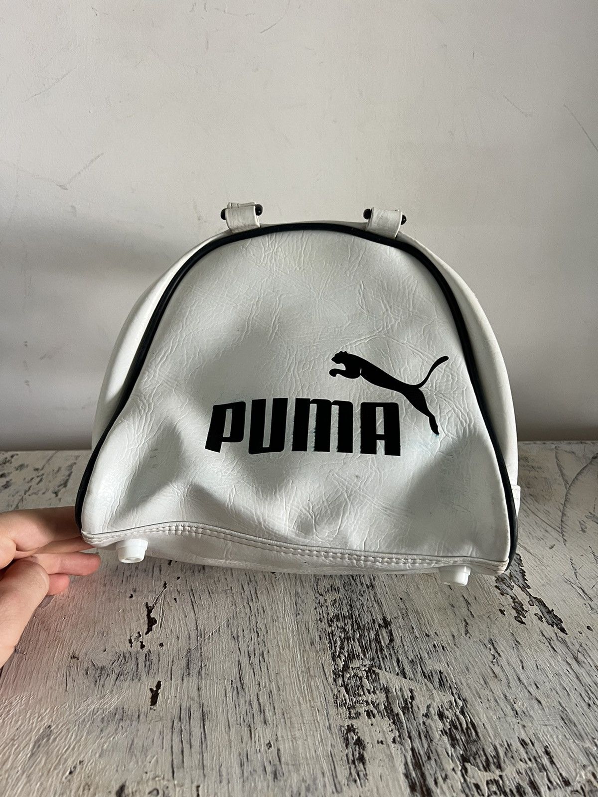 Puma × Vintage Puma vintage faux leather logo handle bag Size ONE SIZE - 2 Thumbnail