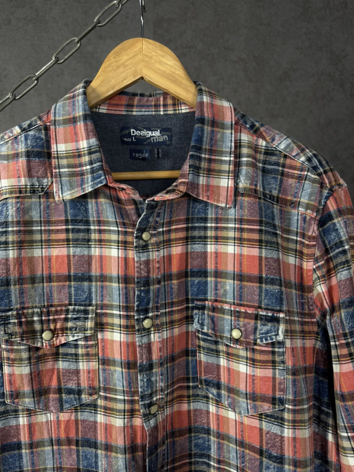 Desigual Desigual designer checkered shirt Size US L / EU 52-54 / 3 - 2 Thumbnail