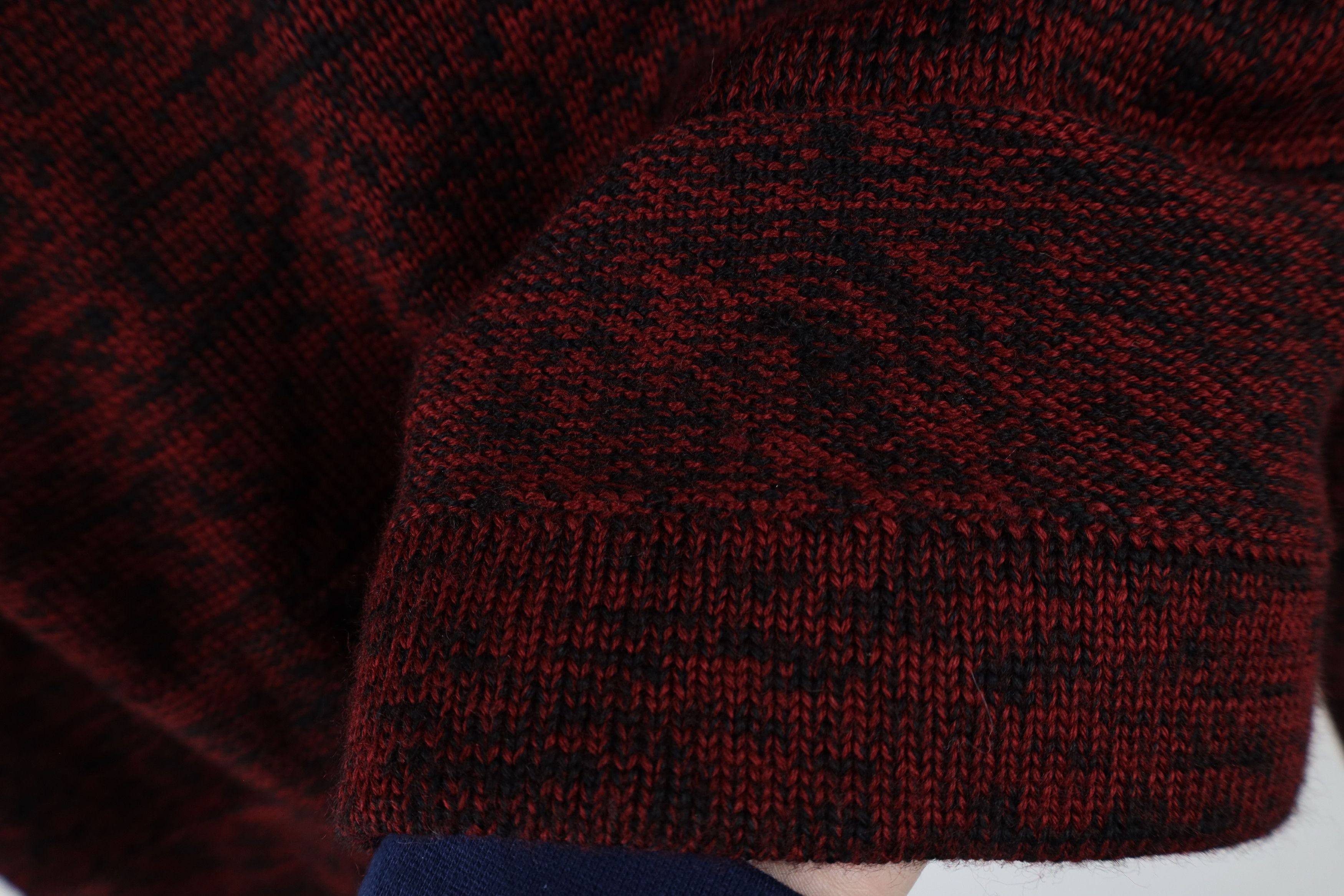 Vintage Vintage 90s Streetwear Wool Blend Knit Collared Sweater Red Size M / US 6-8 / IT 42-44 - 7 Thumbnail