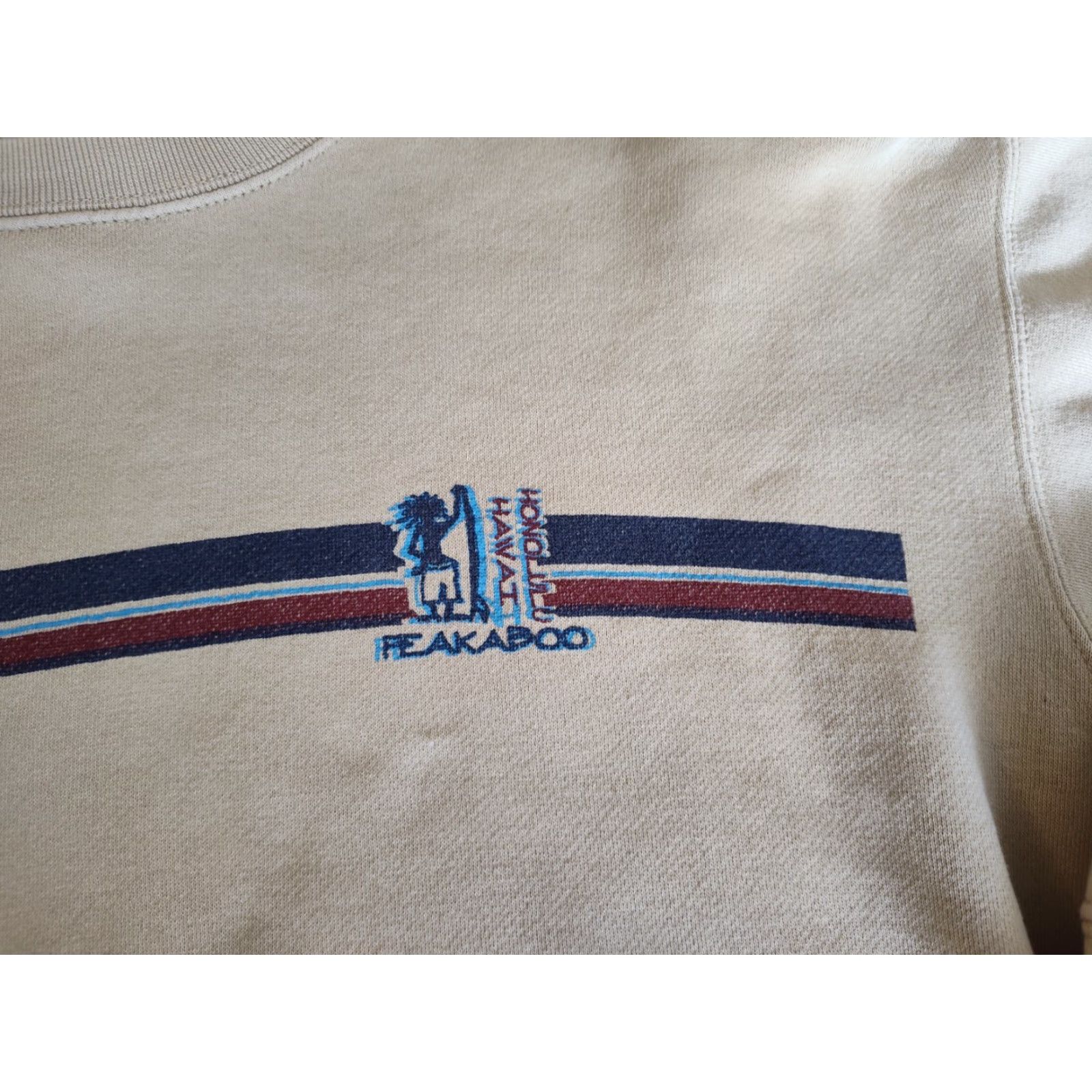 Vintage VINTAGE Surf Women's Crew Neck Sweatshirt Hawaii USA Surfing 90s Grunge Striped Fleece M Size M / US 6-8 / IT 42-44 - 2 Thumbnail