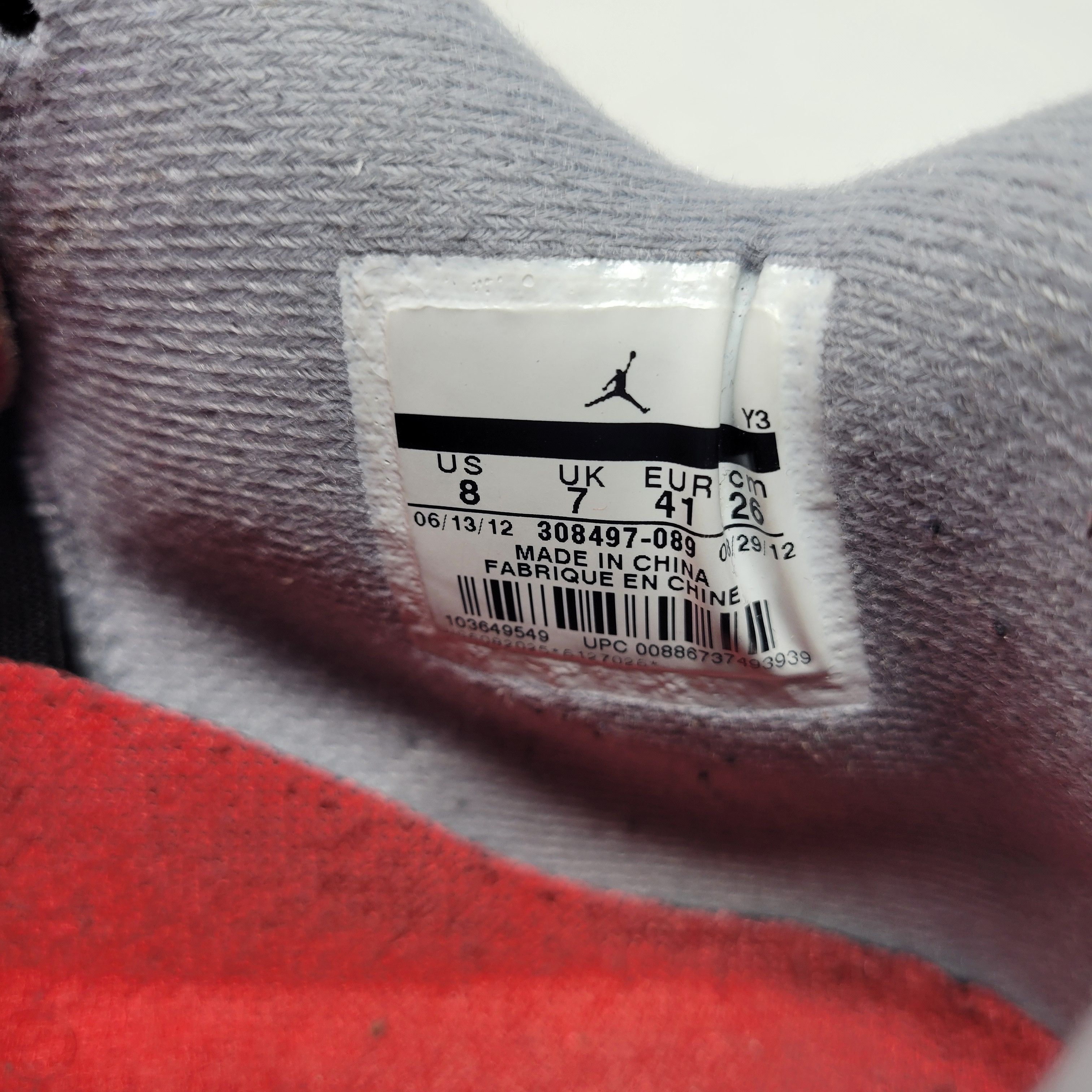 Jordan Brand × Nike Air Jordan 4 Retro IV Black Red BRED 308497-089 US sz 8 Size US 8 / EU 41 - 12 Thumbnail