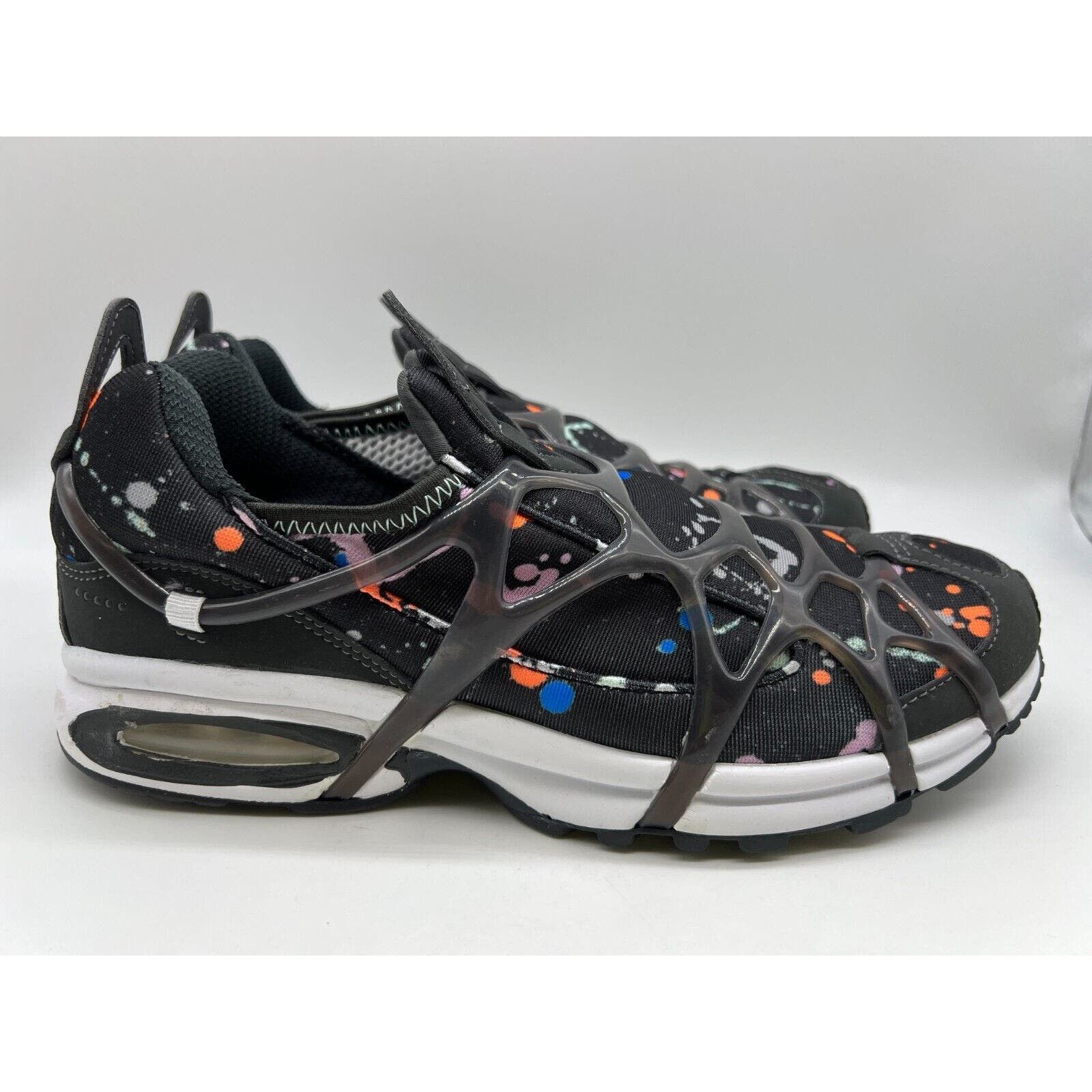 image of Nike Air Kukini Paint Splatter Black Running Men's Size 9.5 Shoes