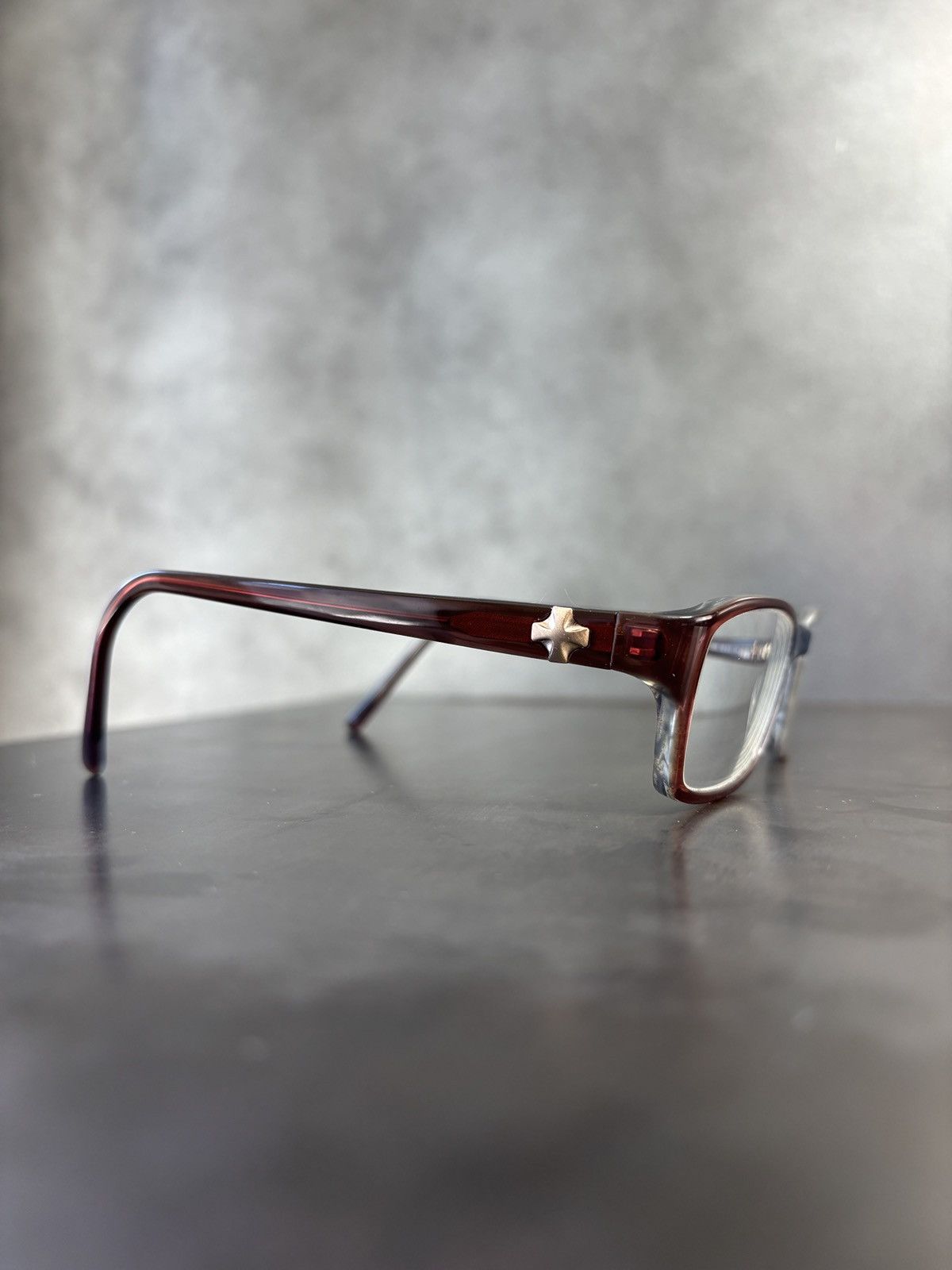 Nicole Miller Nicole Miller Carmine Glasses Frames Cross Stud Chrome Heart Size ONE SIZE - 19 Thumbnail