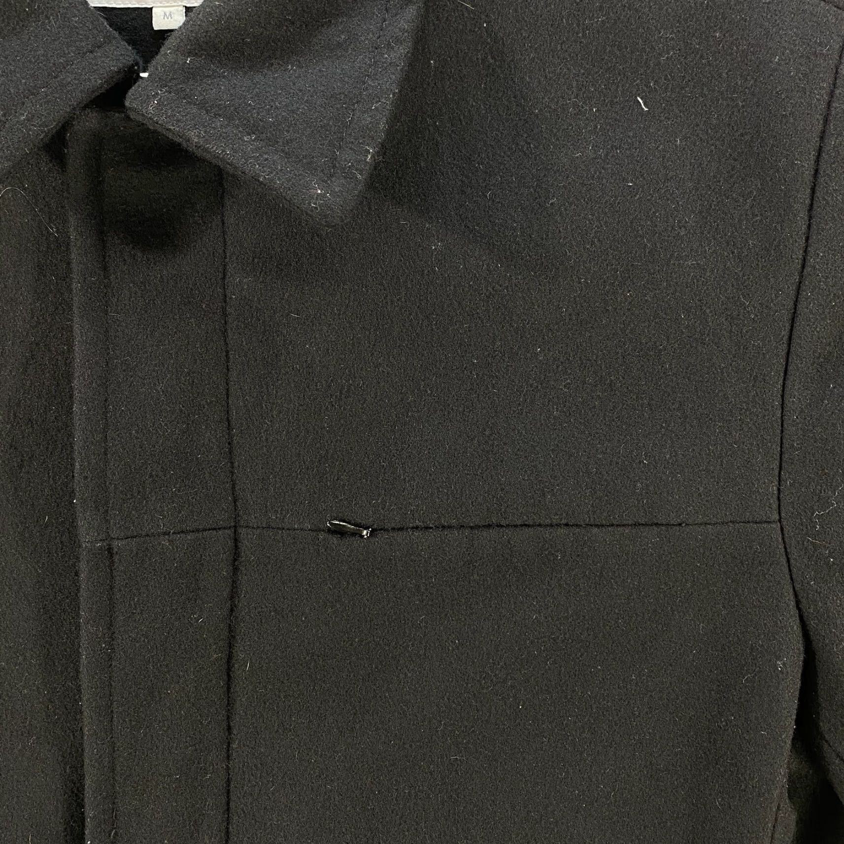 Calvin Klein VINTAGE Calvin Klein Black Wool Coat? 3 Snap Inside Pockets Full Zip Mens M Size US M / EU 48-50 / 2 - 3 Thumbnail