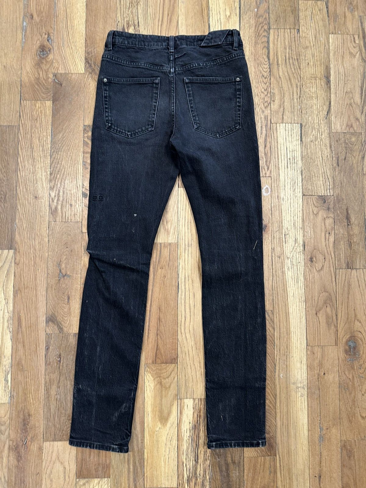 Ksubi Ksubi Knee Hole Patched Black Denim Jeans Size 28 Size US 28 / EU 44 - 2 Thumbnail