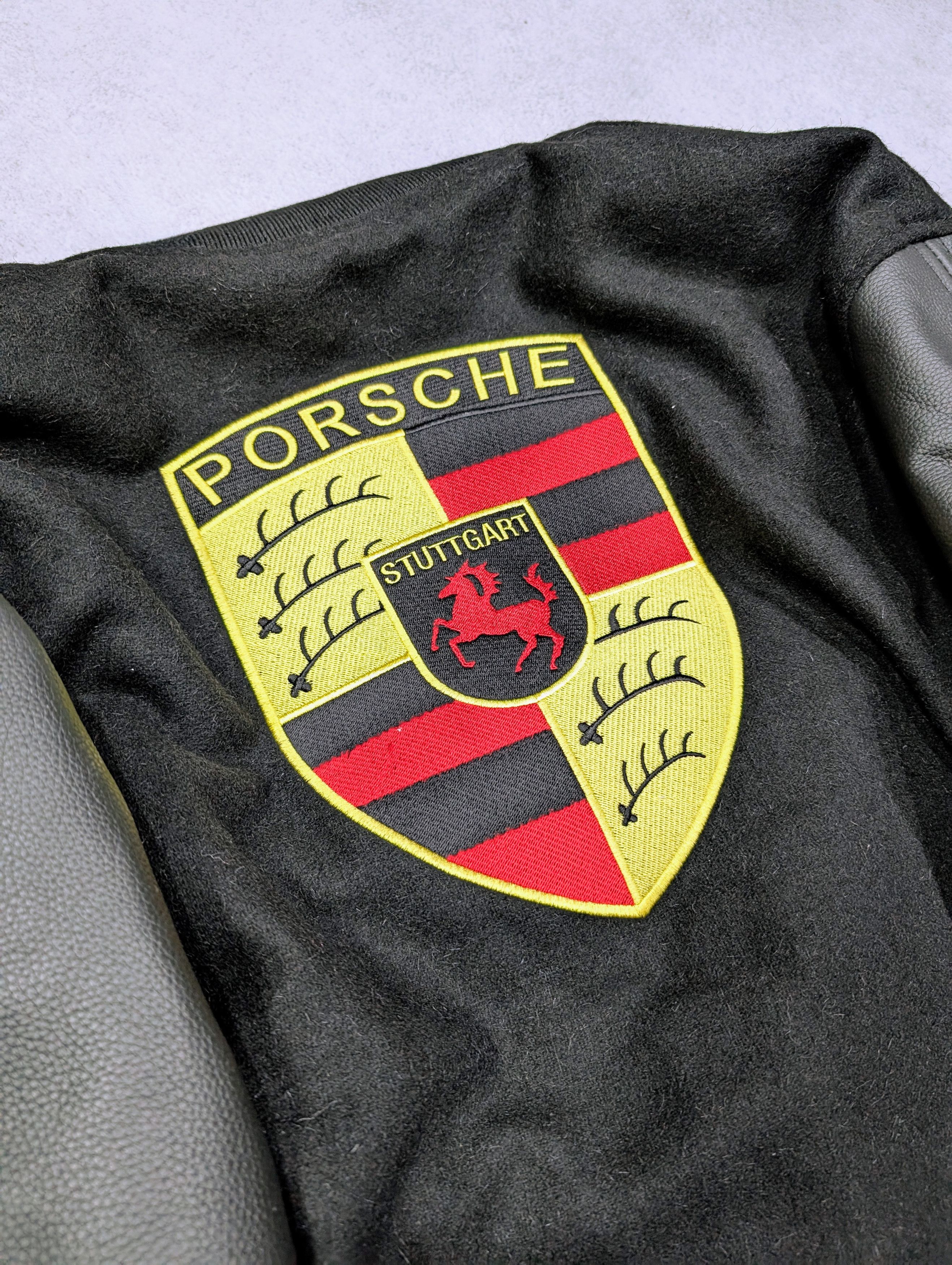 Vintage 🔥 PORSCHE 🔥 RARE VARSITY LEATHER JACKET Size US M / EU 48-50 / 2 - 7 Thumbnail
