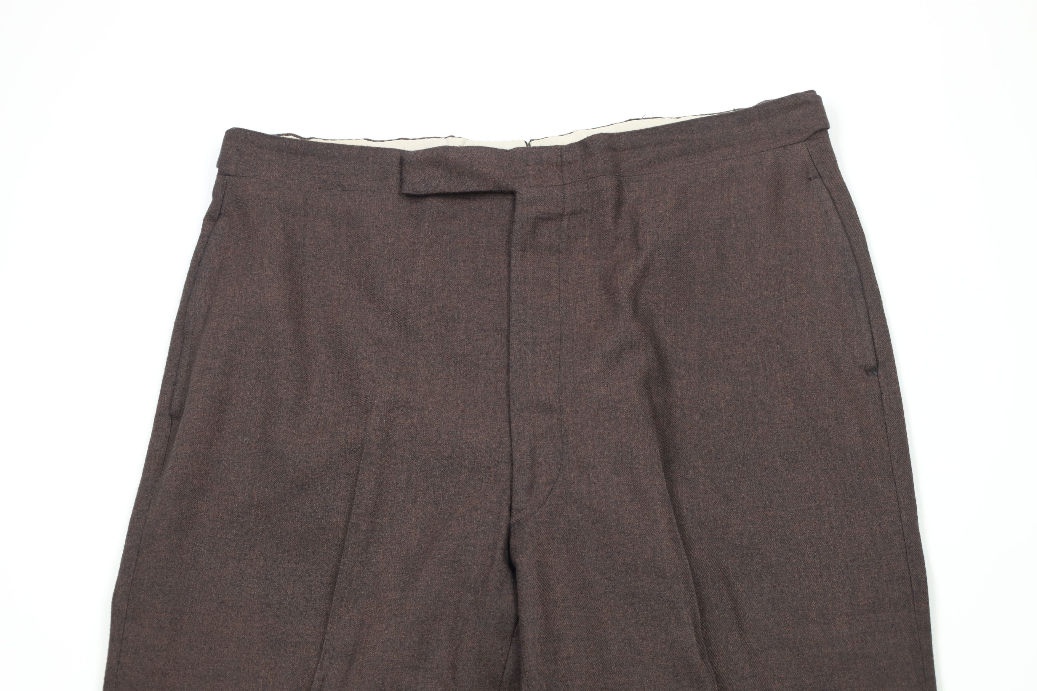 Vintage Vintage 60s 70s Streetwear Button Back Chino Pants Brown USA Size US 34 / EU 50 - 2 Thumbnail