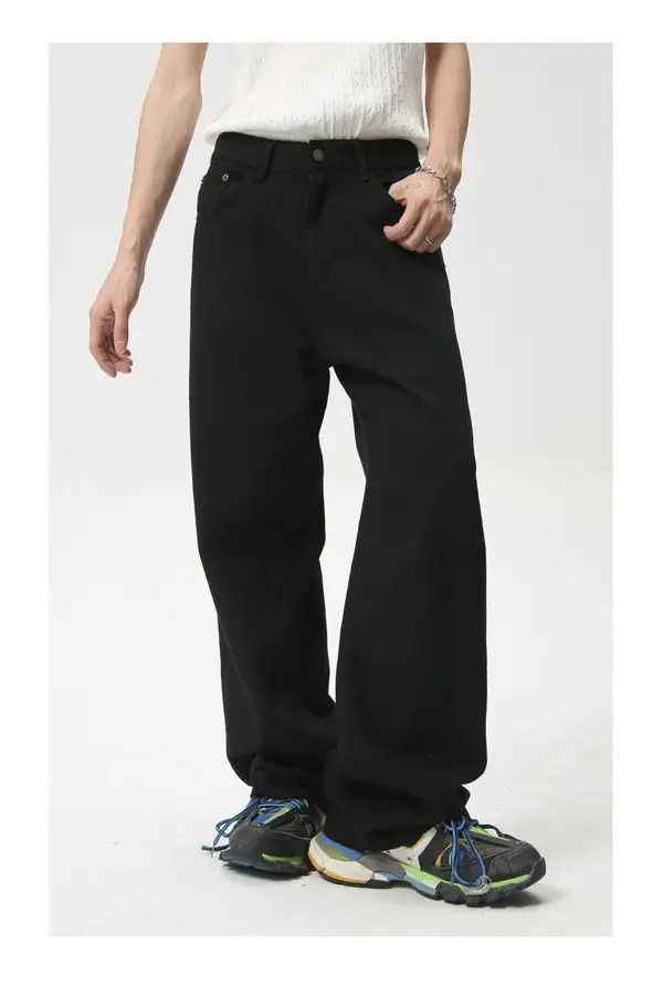Japanese Brand Mitsui x Airi Classic black straight loose casual jeans Size US 32 / EU 48 - 1 Thumbnail