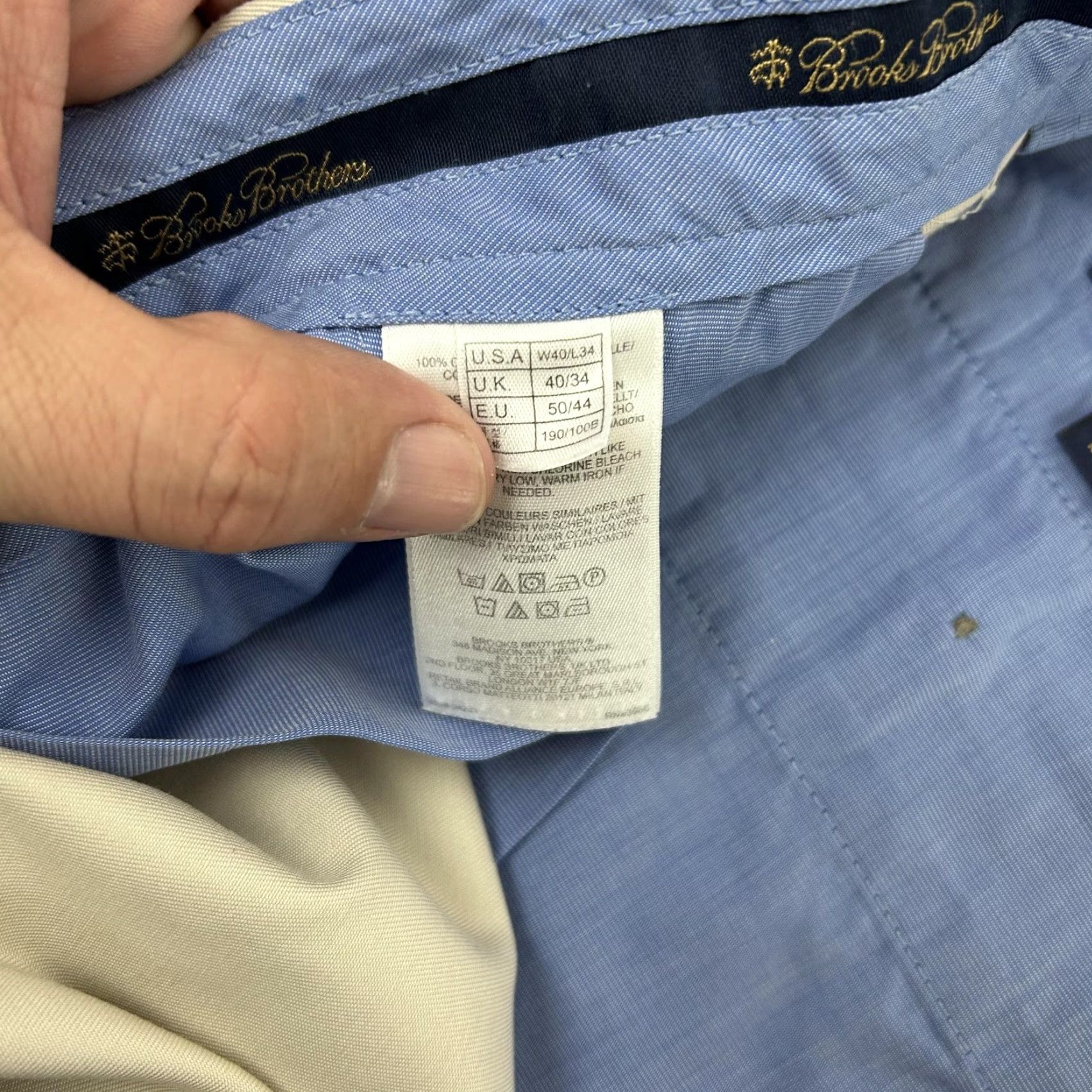 Brooks Brothers Brooks Brothers Pants Mens 38x30 Khaki Advantage Chino Clark Lightweight Cuffed Size US 38 / EU 54 - 5 Thumbnail