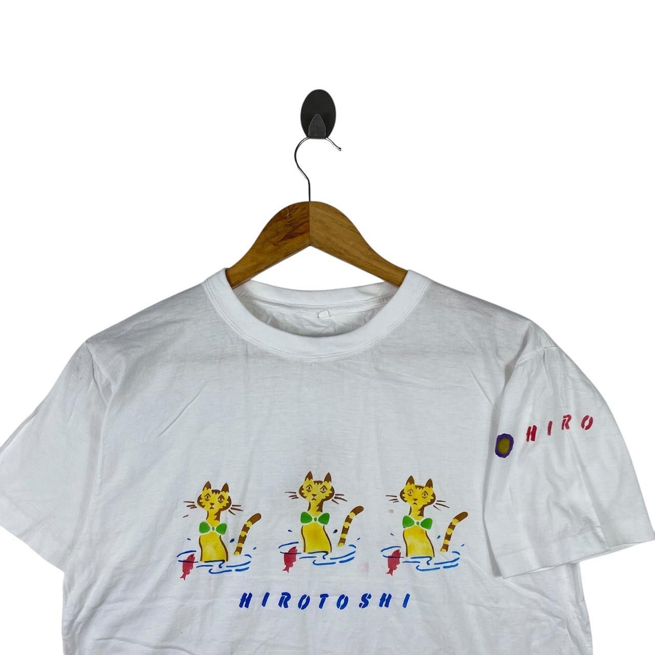 Vintage Vintage JAPAN TRADITIONAL HIROTOSHI Cat Dog Tee Shirt Top Size M / US 6-8 / IT 42-44 - 2 Thumbnail