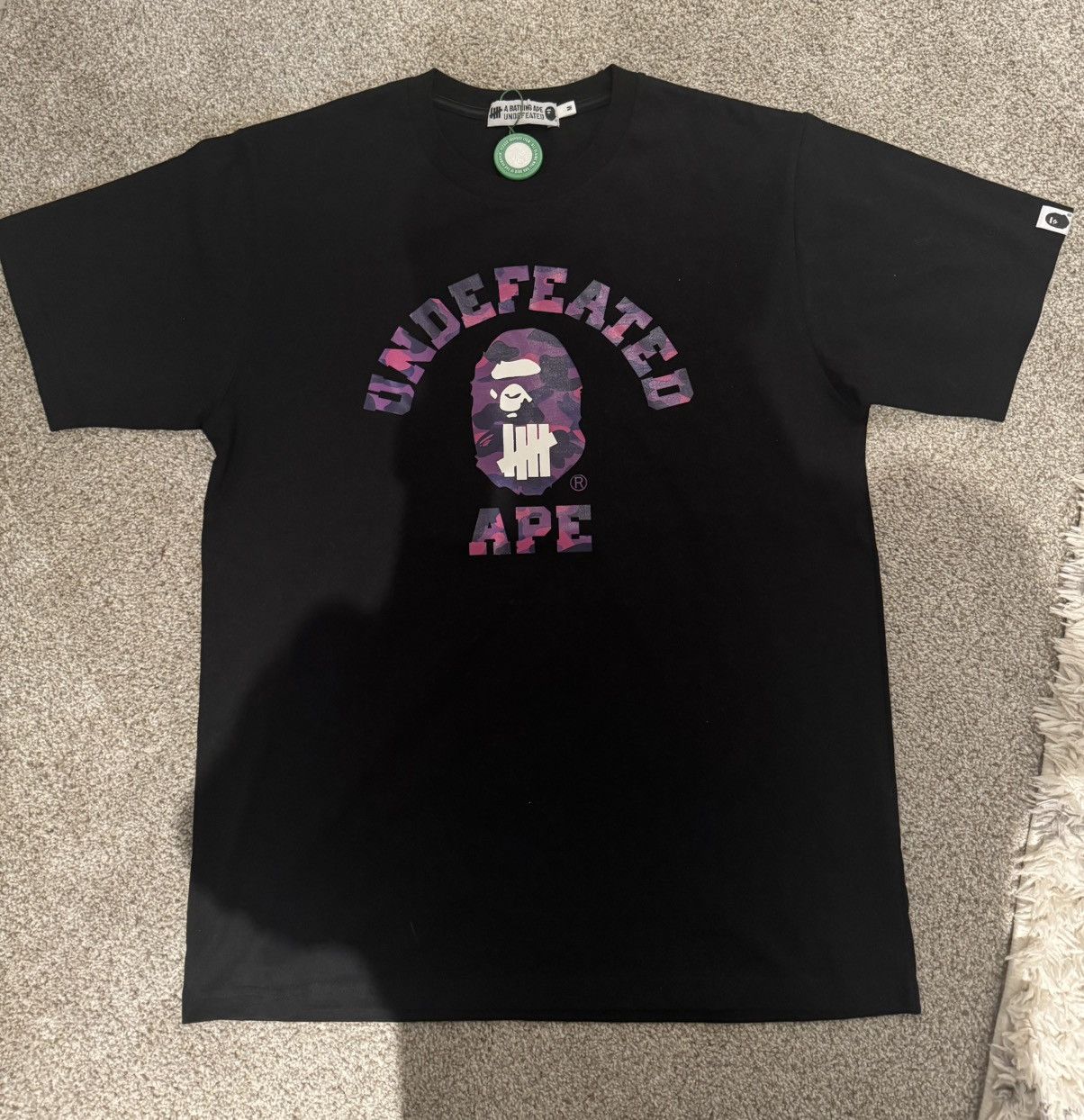 Bape x Undefeated T Shirt - Black and Purple