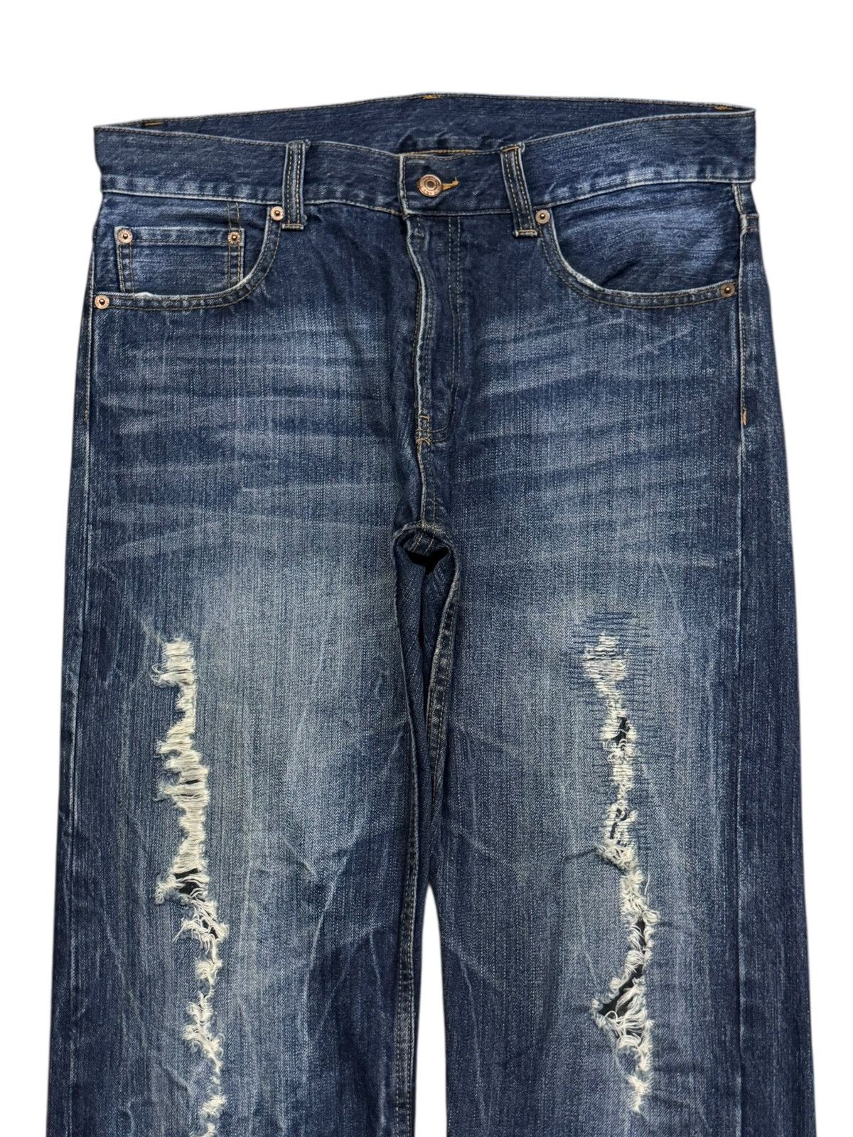 Japanese Brand Vintage Japanese Brand Y2K Distressed Denim jeans | W35 Size US 35 - 4 Thumbnail