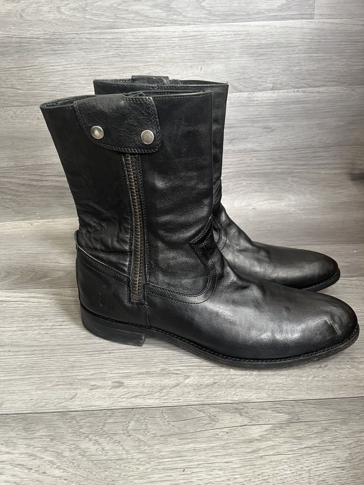 Frye Frye moto leather boots,10.5 guidi,ccp,kimrii,14th addiction Size US 10.5 / EU 43-44 - 2 Thumbnail