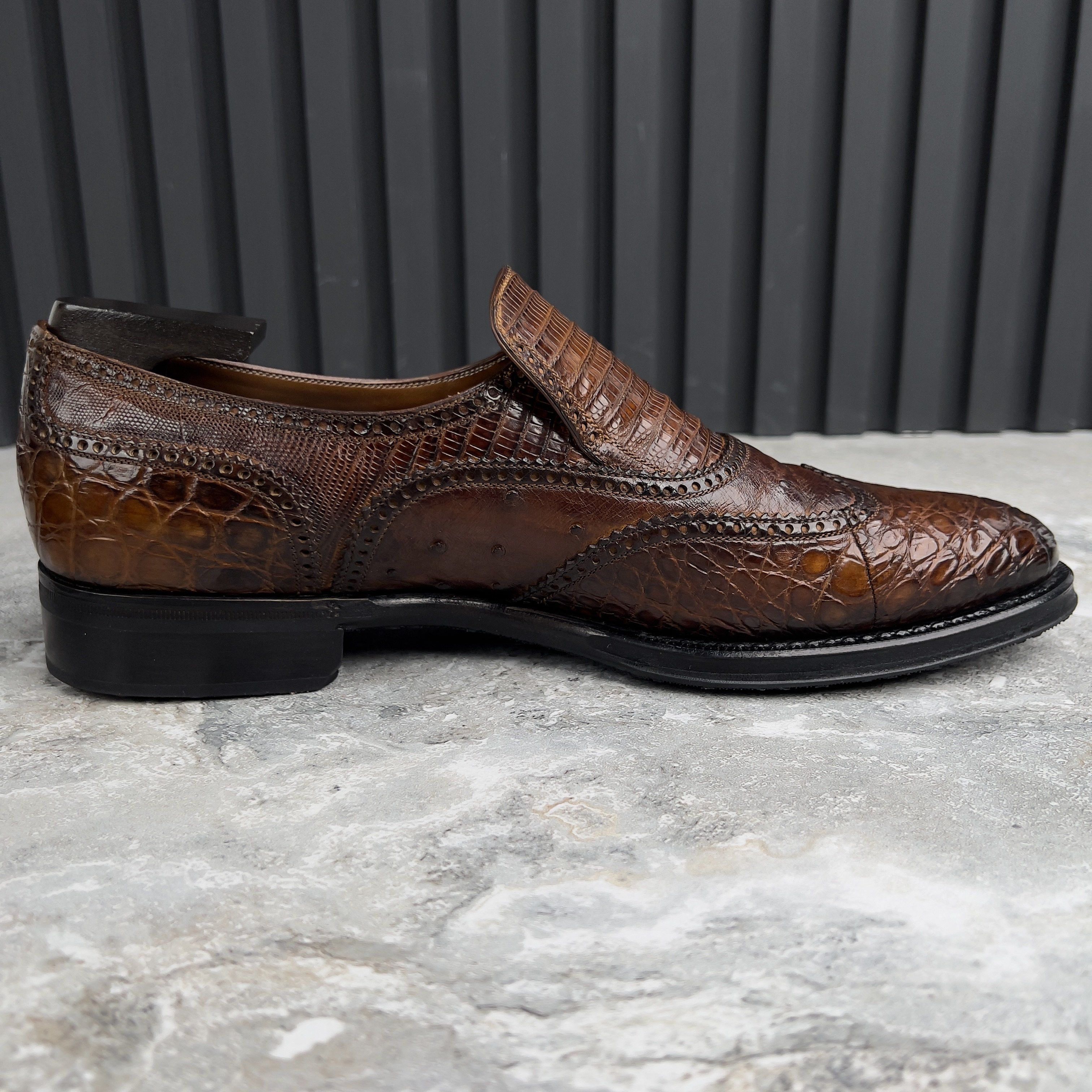 Gucci Gucci MTO Dress Loafers Crocodile Lizard Ostrich Leather Size US 8.5 / EU 41-42 - 5 Thumbnail
