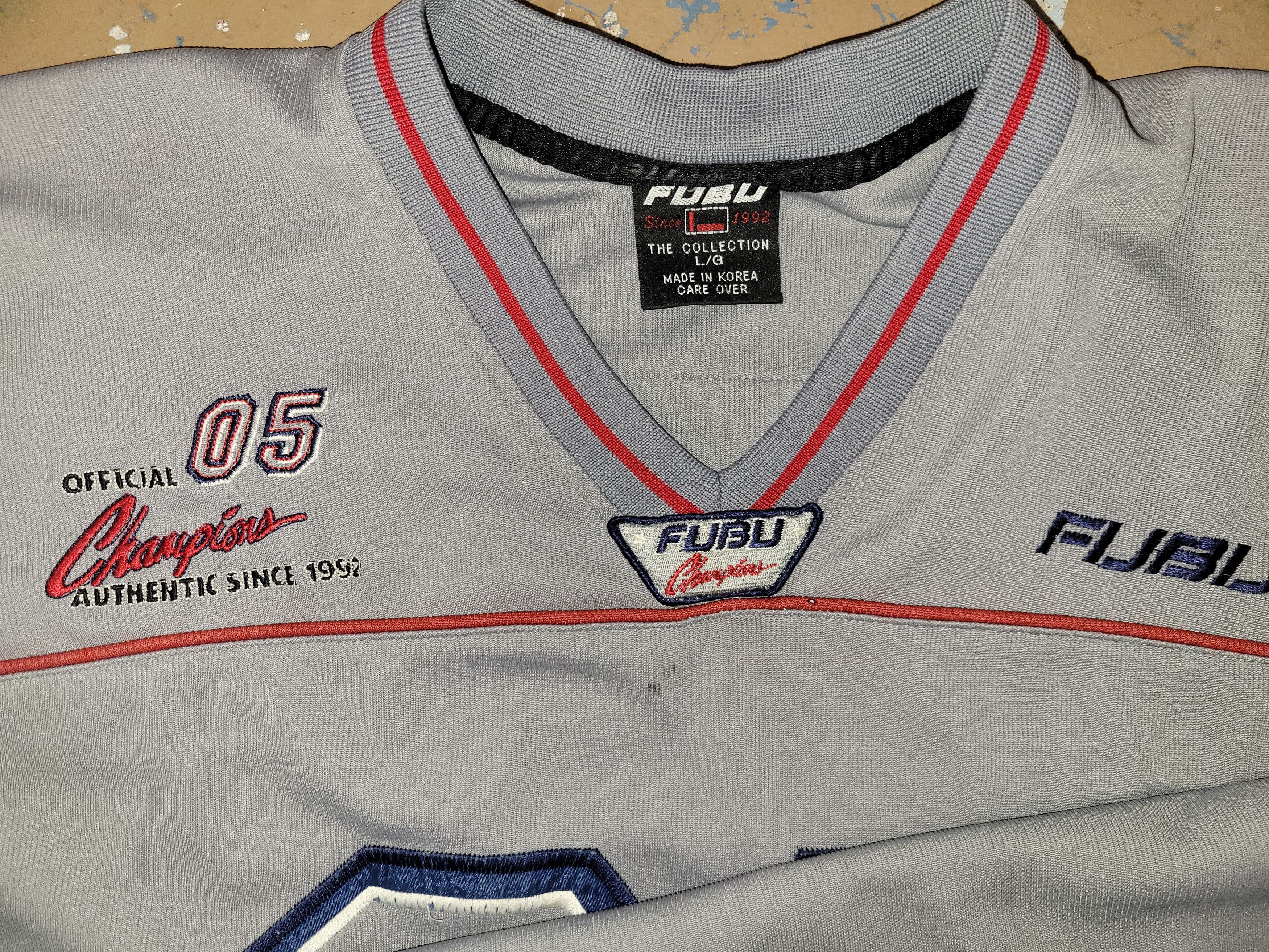 Fubu Vintage Fubu Jersey Large Grey Athleisure Streetwear Y2K Size US L / EU 52-54 / 3 - 3 Thumbnail
