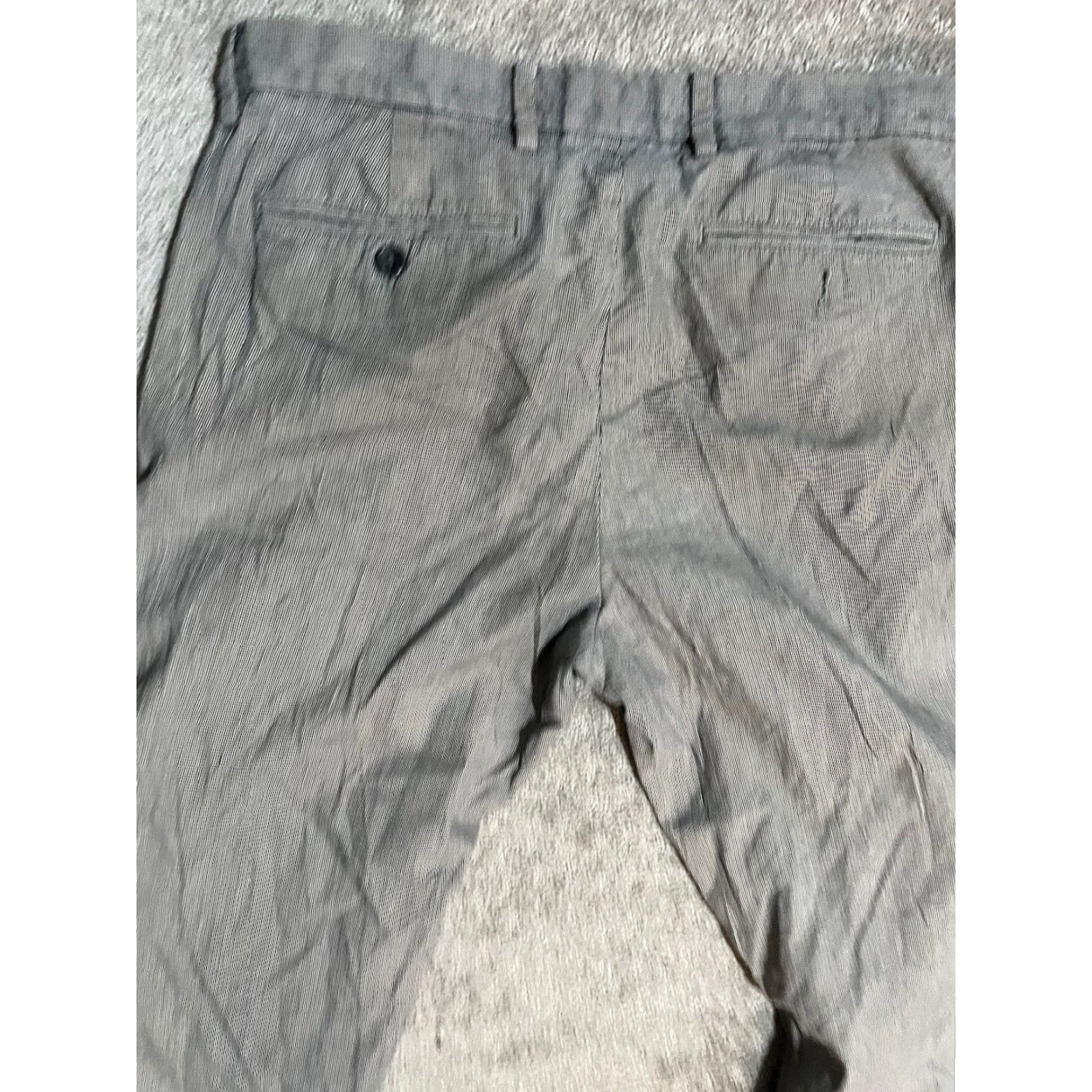 Banana Republic Banana Republic Kentfield Pant Chino Straight Fit 32x32 Gray Plaid Men's Regular Pants Size US 32 / EU 48 - 4 Thumbnail