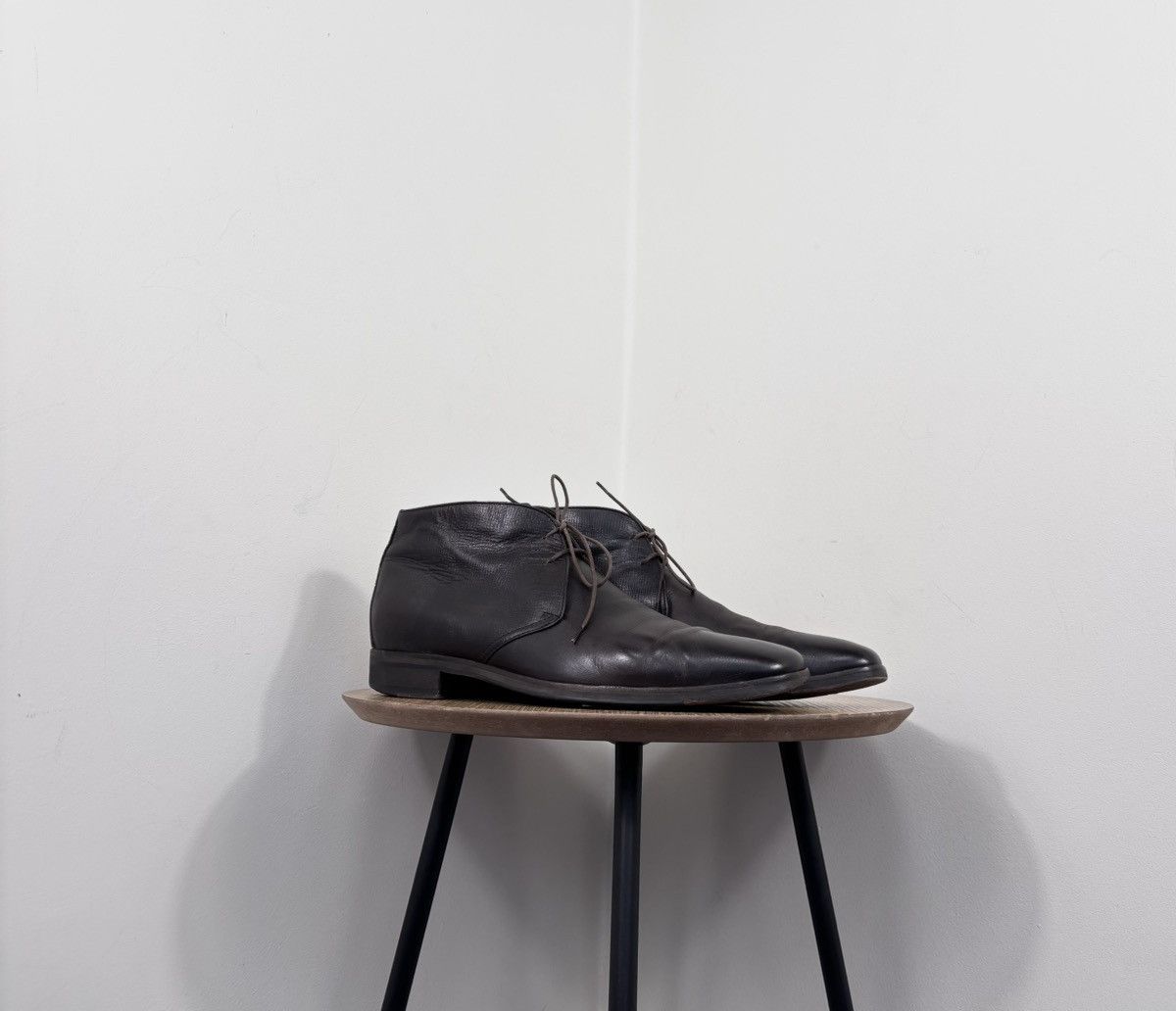 Ermenegildo Zegna Ermenegildo Zegna Men’s Dark Brown Leather Chukka Boots Size US 9.5 / EU 42-43 - 1 Thumbnail