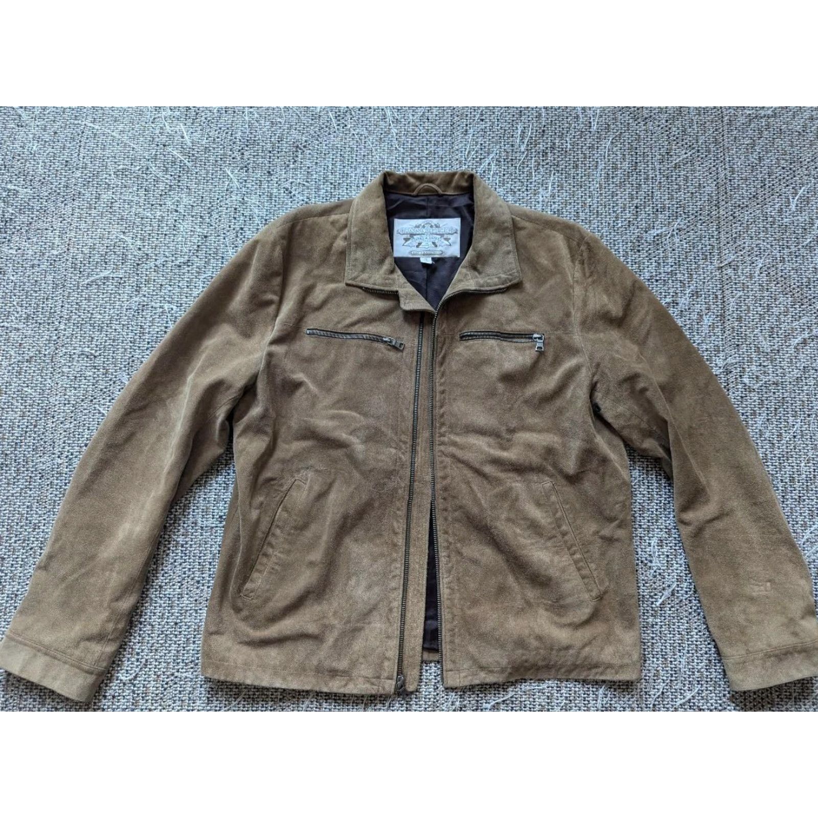Banana Republic VINTAGE Banana Republic Jacket Motorcycle Leather Split-Suede Cowhide XL Brown Mens XS? Size US XL / EU 56 / 4 - 5 Thumbnail