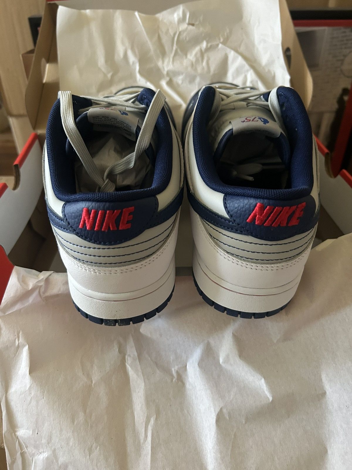 Nike Nike Dunk Low EMB NBA 75th Anniversary Brooklyn Nets Sz12 Size US 12 / EU 45 - 2 Thumbnail