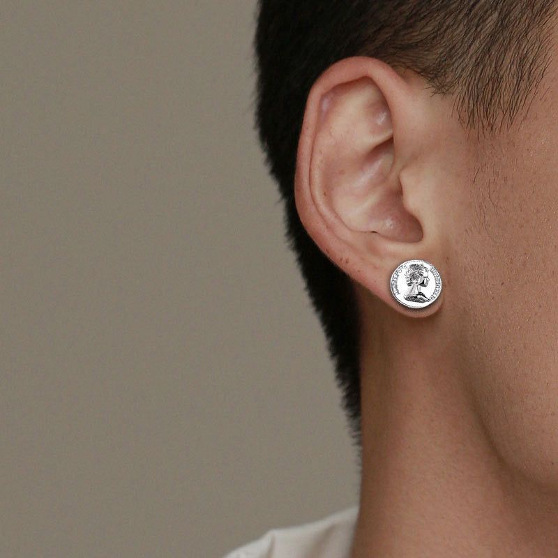 Jewelry × Sterling Silver Dark Earrings One Pairs Chrome Jewelry Size ONE SIZE - 4 Thumbnail