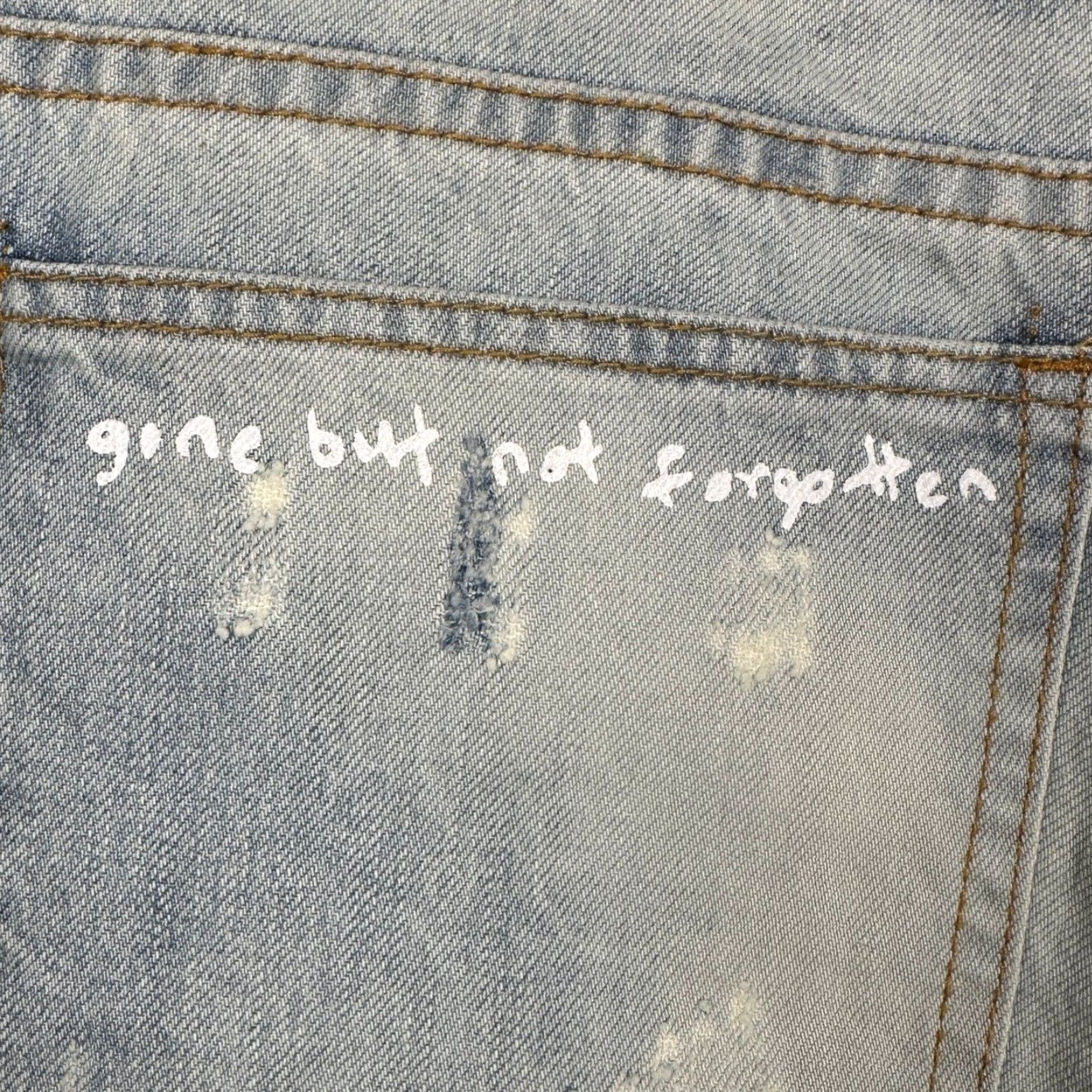 Lifted Anchors VINTAGE Lifted Anchors Jeans Mens 38 Blue Slim Straight Graphic Quote Distressed Denim Size US 38 / EU 54 - 7 Thumbnail