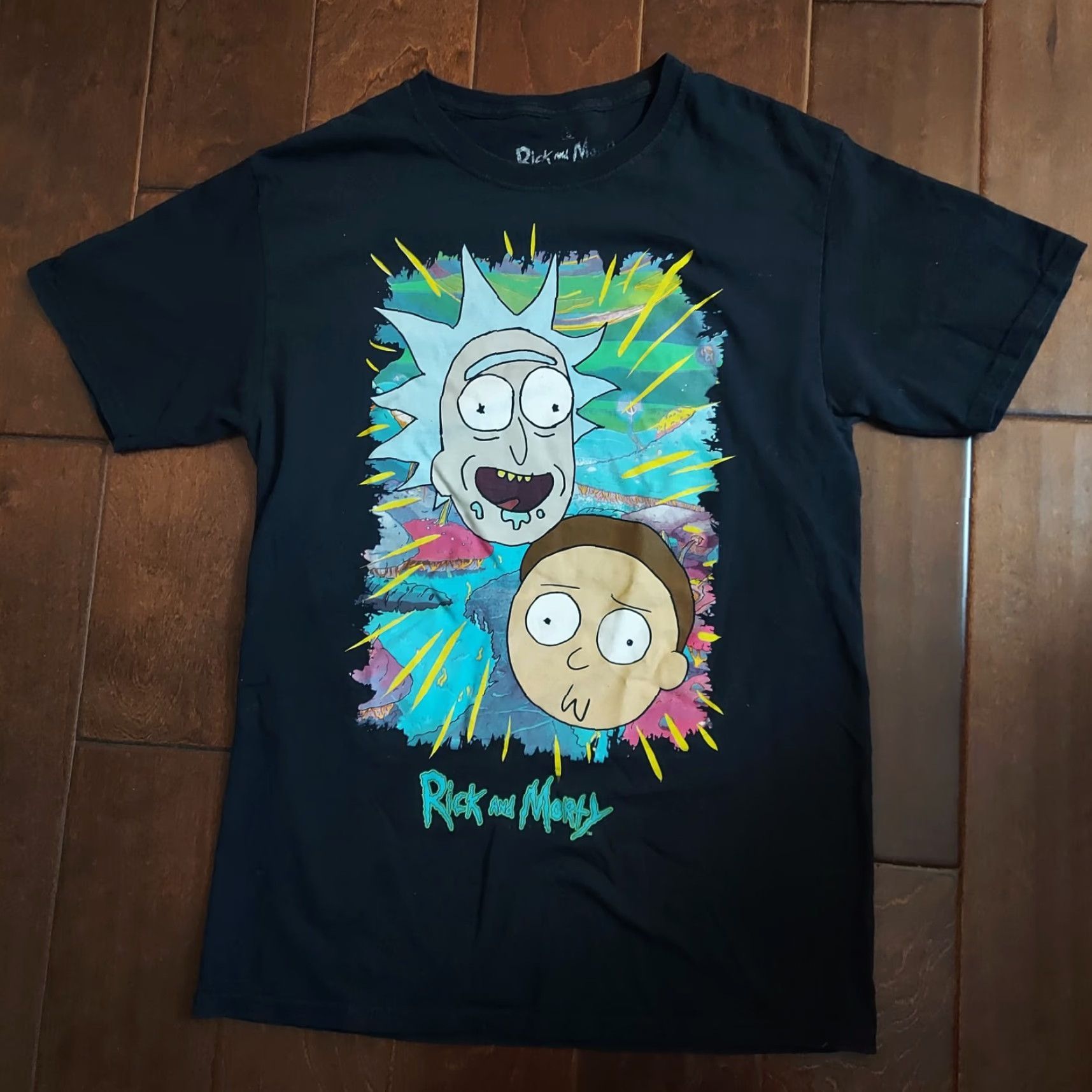 Vintage Rick and Morty Shirt Mens Small Black Graphic Tee Cartoon Trippy Short Sleeve Adult Swim Tee Size US S / EU 44-46 / 1 - 2 Thumbnail