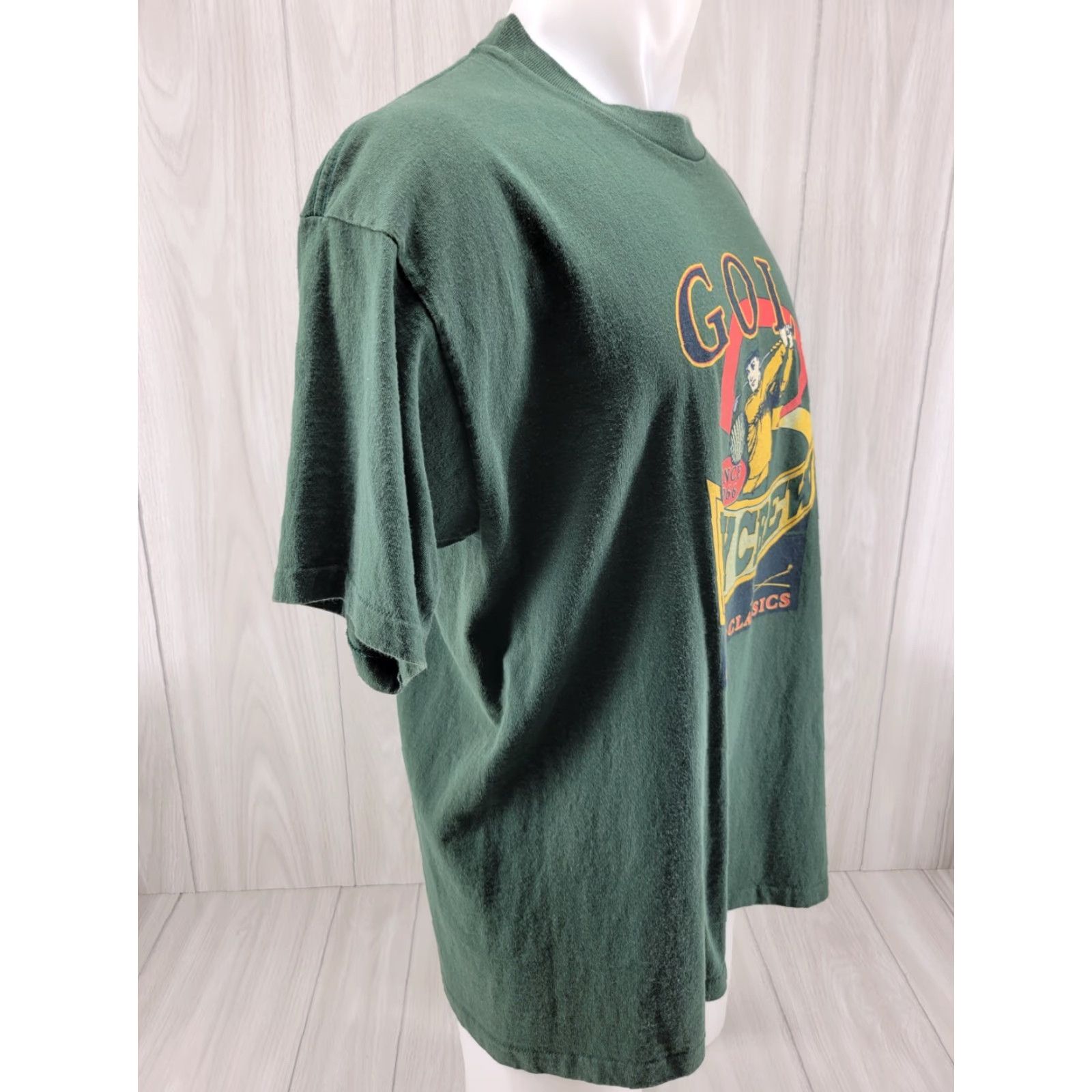 Vintage VTG Ivy Crew T-Shirt Unisex Adults XL Green 90s Single Stitch Made in USA Golf Course Classics Size US XL / EU 56 / 4 - 5 Thumbnail