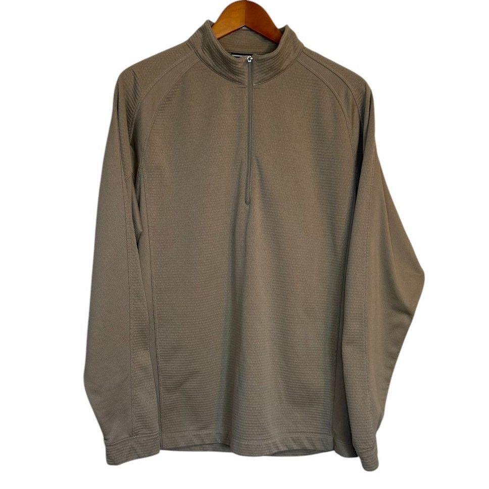 Nike Nike Golf Pullover Men Large Brown 1/2 Zip Textured Outdoor Size US L / EU 52-54 / 3 - 1 Thumbnail