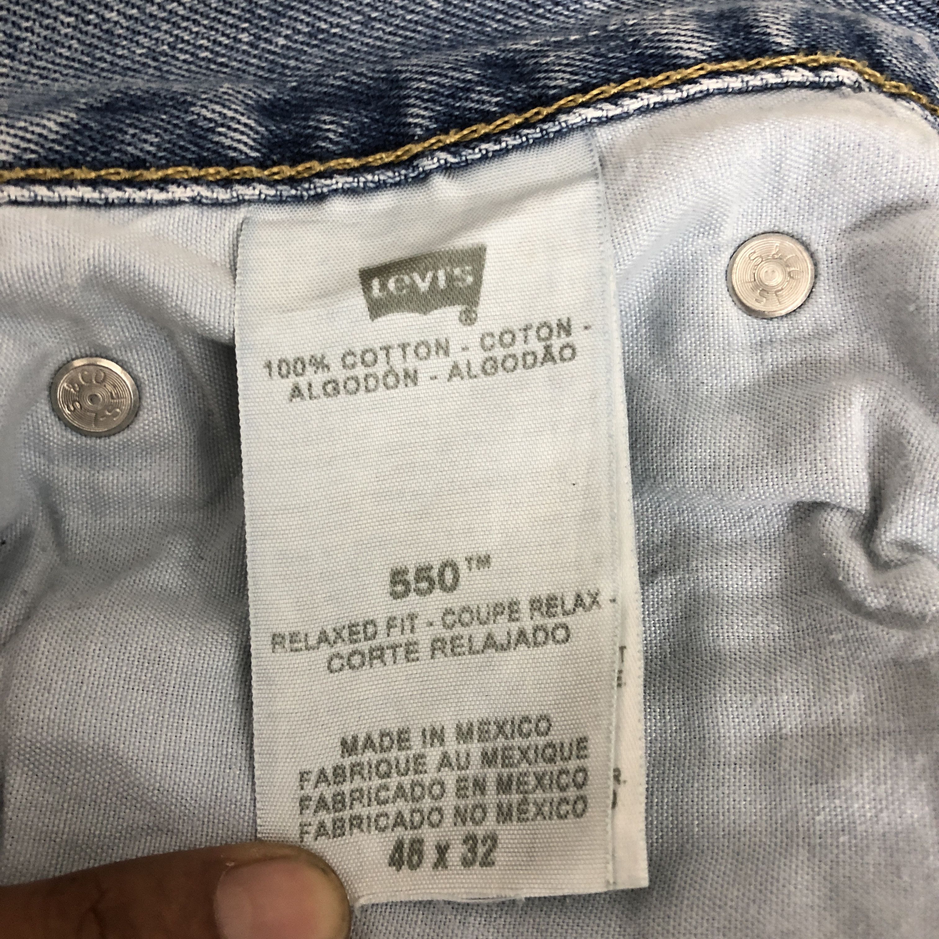 Jean Vintage Levis Baggy Dirty Jeans Levi's 550 Faded Denim Size US 44 / EU 60 - 9 Thumbnail