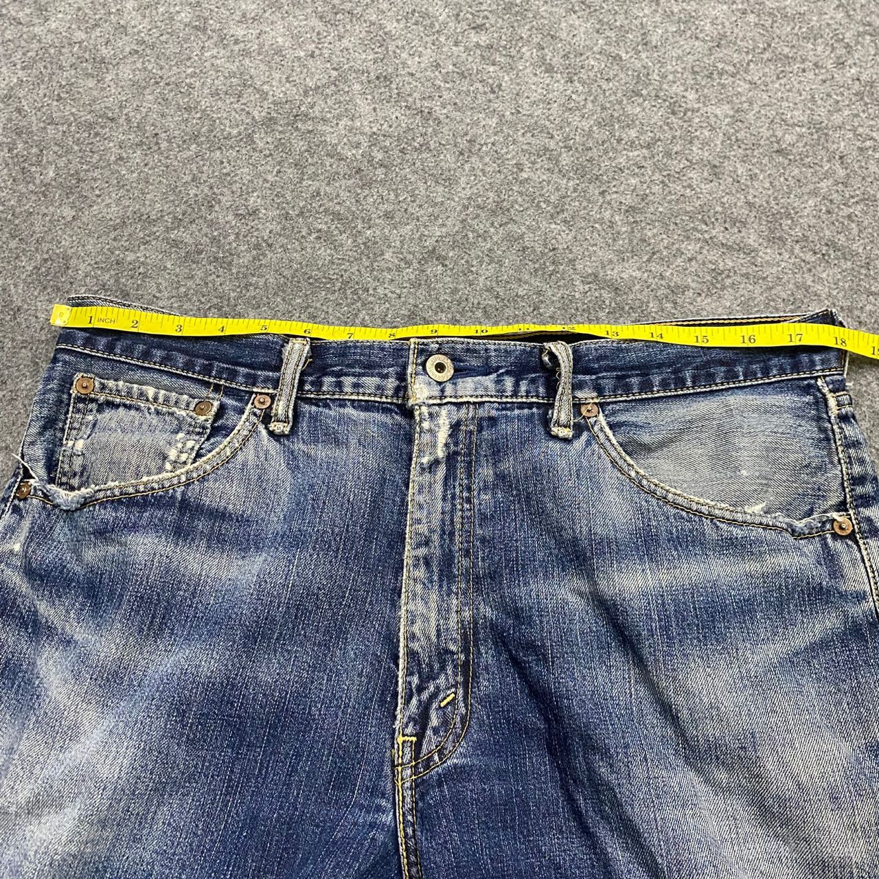 Levi's 💥Vintage Levis 503 Patchwork Denim Kurt Cobain Style Size US 36 / EU 52 - 5 Thumbnail