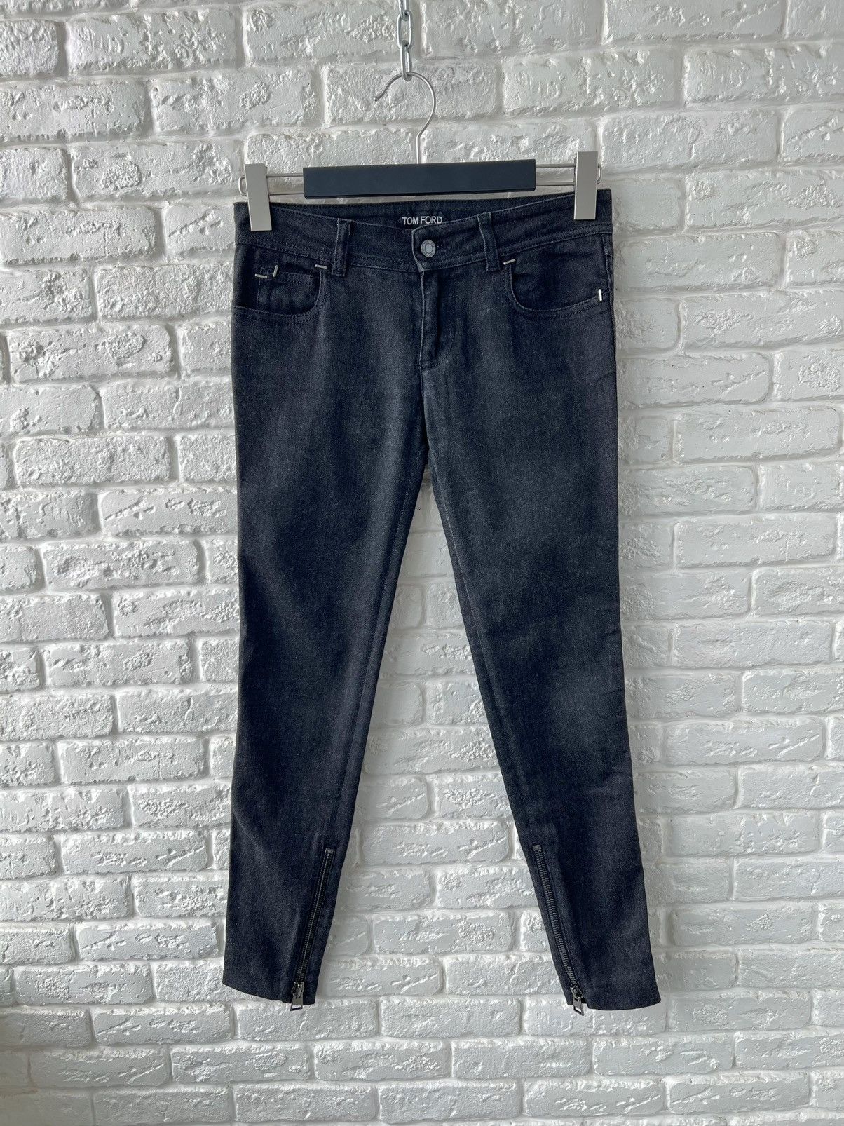 Tom Ford Tom Ford Black Sip Denim Skinny Jeans size 27 Size 27" / US 4 / IT 40 - 1 Thumbnail