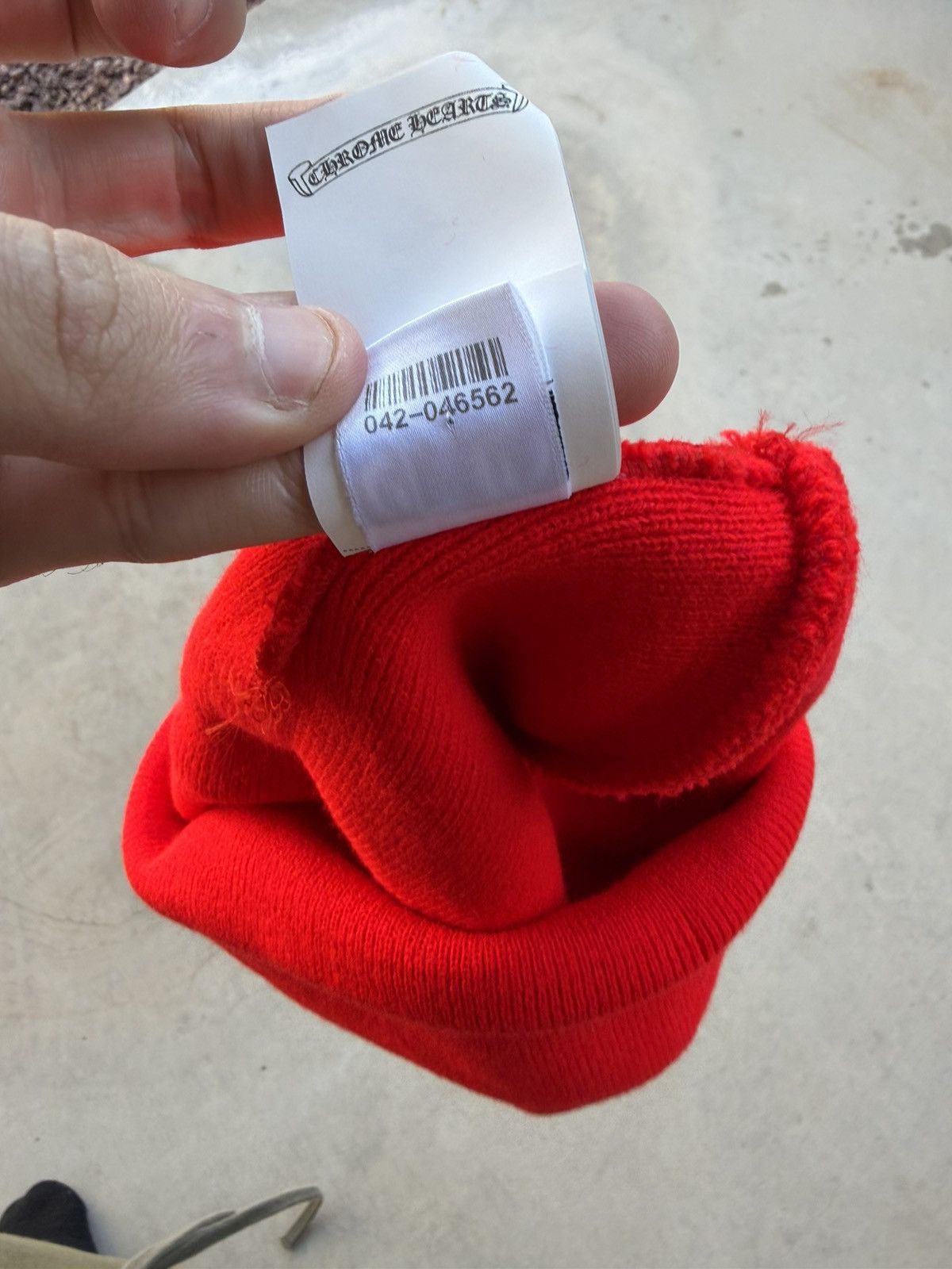 Chrome Hearts Chrome Hearts Red Beanie Cross Logo Embroidery Size ONE SIZE - 8 Thumbnail