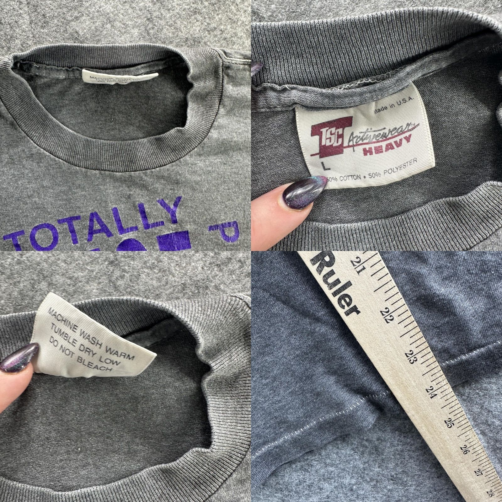 Vintage VINTAGE ISC Cedar Point Huge Shirt Mens L Gray 1991 90s Show Choir Counterpoint World Tour Graphic Print Short Sleeve Crew Neck T-Shirt Glen Este Size US L / EU 52-54 / 3 - 8 Thumbnail