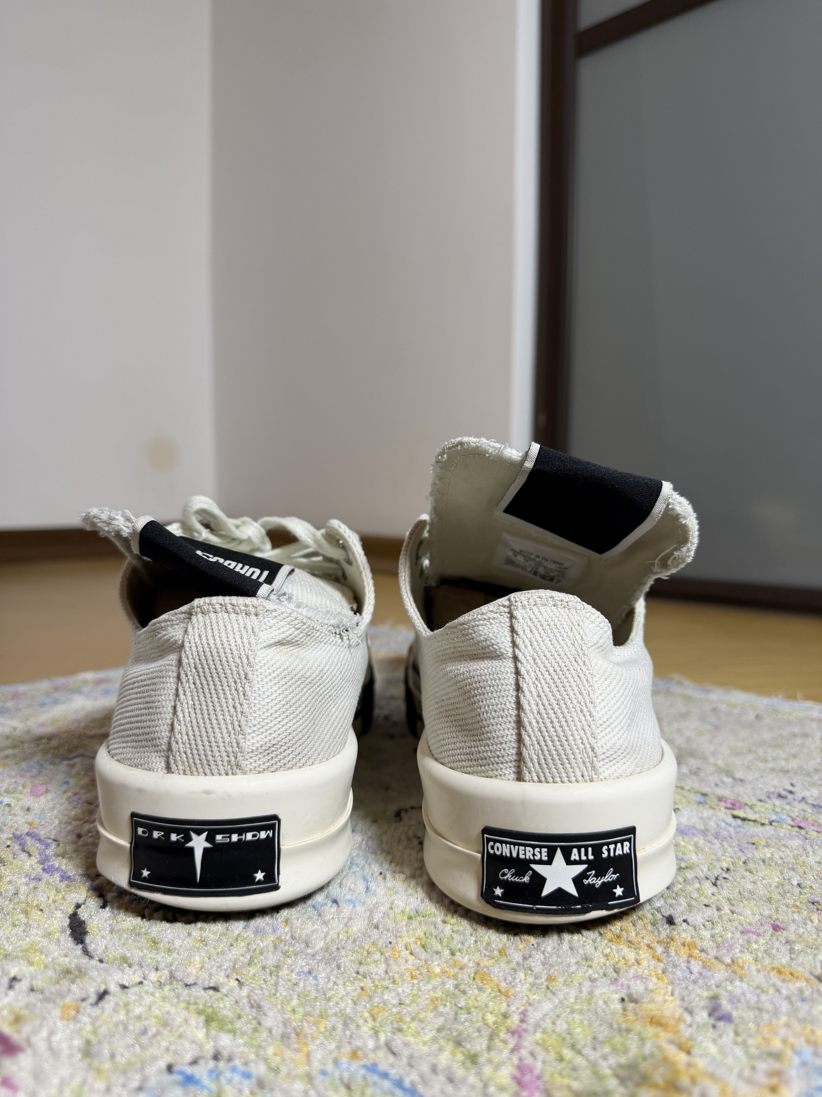 Converse × Rick Owens Drkshdw Converse Rick Owens TURBODRK Chuck 70 Low White Sneakers Size US 10 / EU 43 - 7 Thumbnail