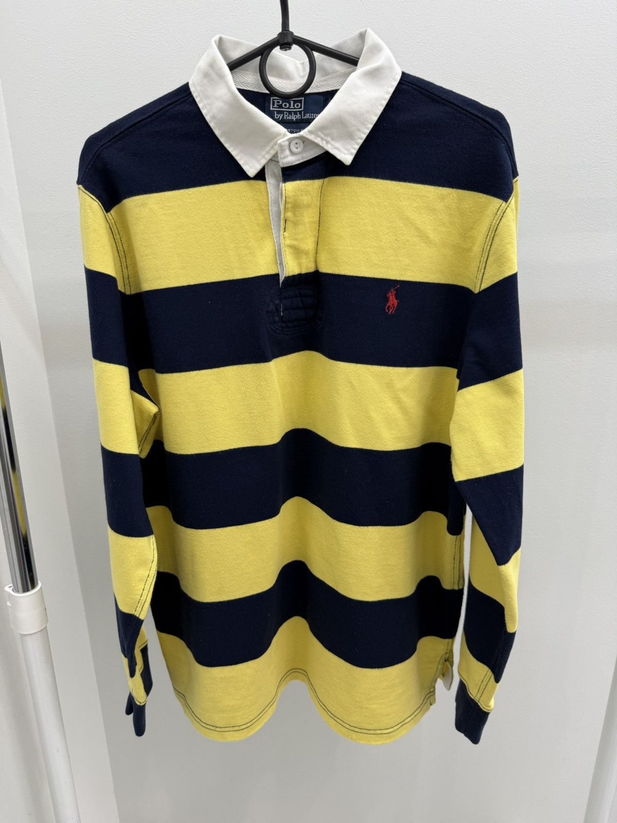 Polo Ralph Lauren Vintage Polo Ralph Lauren Logo Striped Rugby Pullover Shirt Size US L / EU 52-54 / 3 - 1 Thumbnail