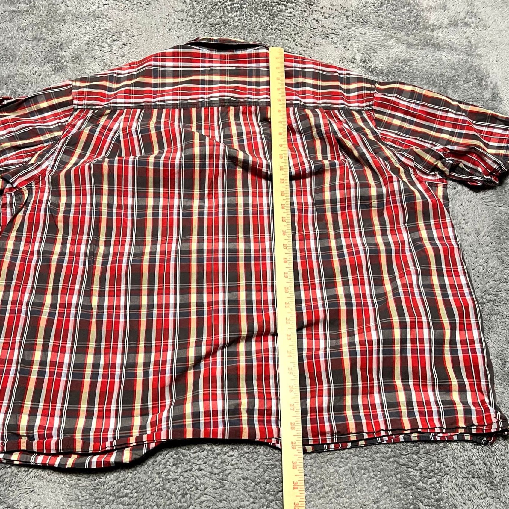 Duluth Trading Company Duluth Trading Shirt 3XL Mens Red Plaid Short Sleeve BBQ Button Front 72510 Size US XXL / EU 58 / 5 - 6 Thumbnail